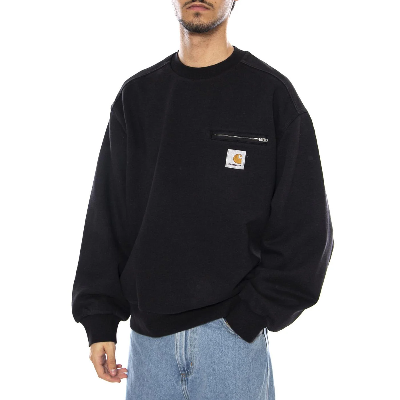 Detroit Sweat Black- Felpa Girocollo Uomo Nera Uomo CARHARTT WIP