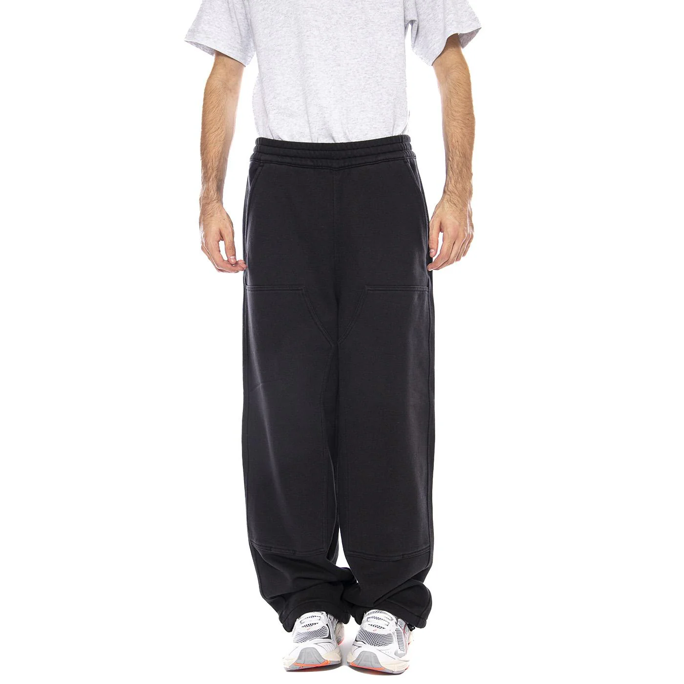 Double Knee Sweat Pant Black - Pantaloni Uomo Neri Uomo CARHARTT WIP - Image 2