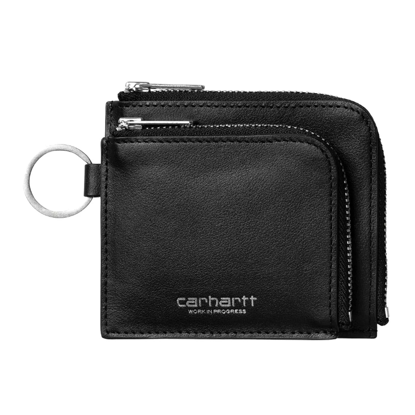 Double Vegas Zip Wallet Black / Silver - Portafogli Nero ACCESSORI CARHARTT WIP