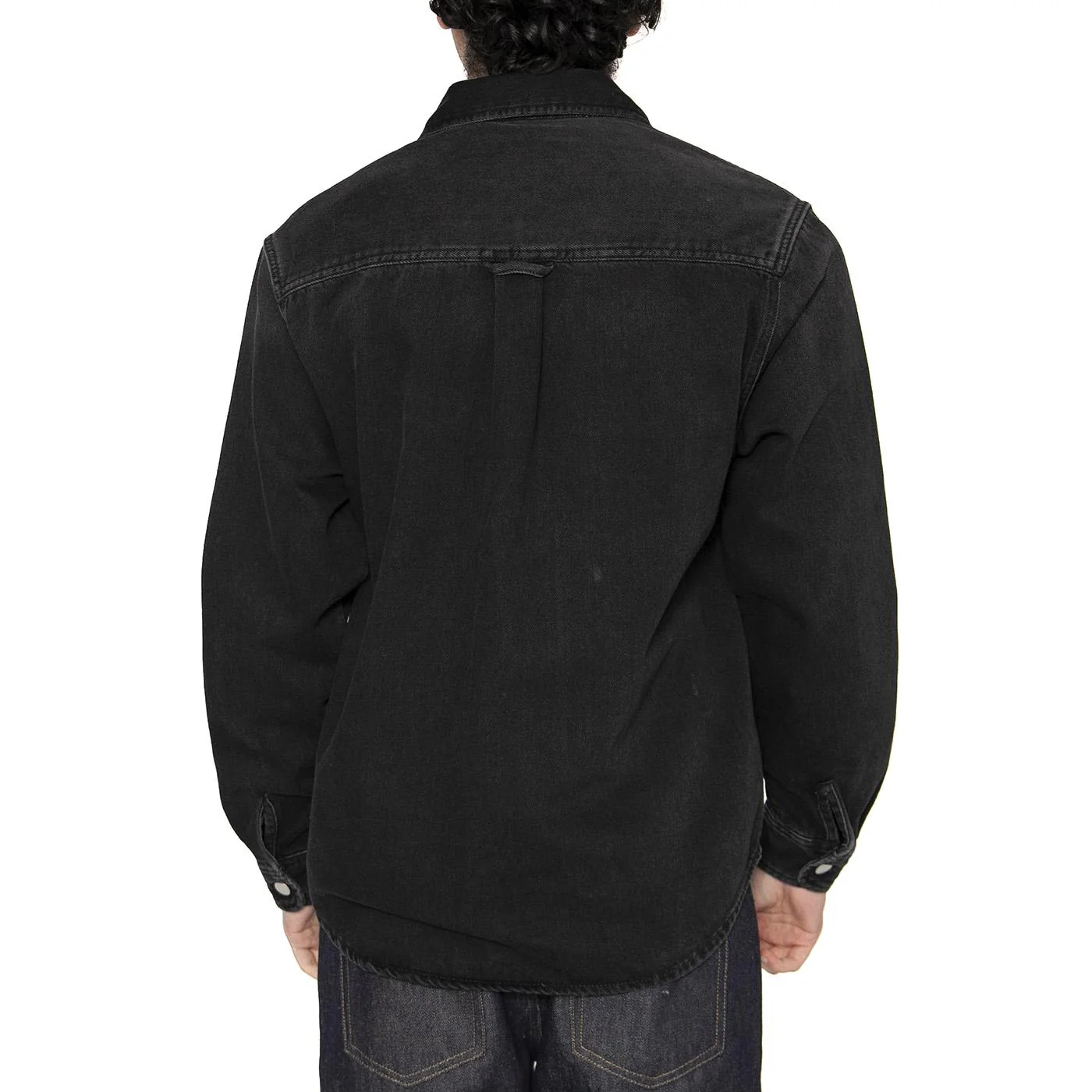 Harvey Shirt Jac Black - Camicia Denim Jeans Uomo Blu  Uomo CARHARTT WIP - Image 3
