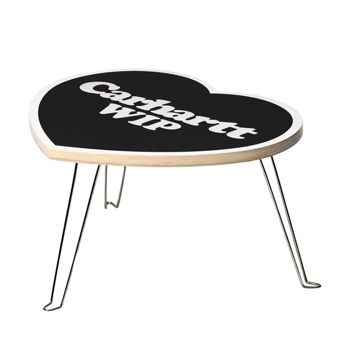 Heart Folding Table Black / White - Tavolino con Logo e Gambe Pieghevoli Nero ACCESSORI CARHARTT WIP