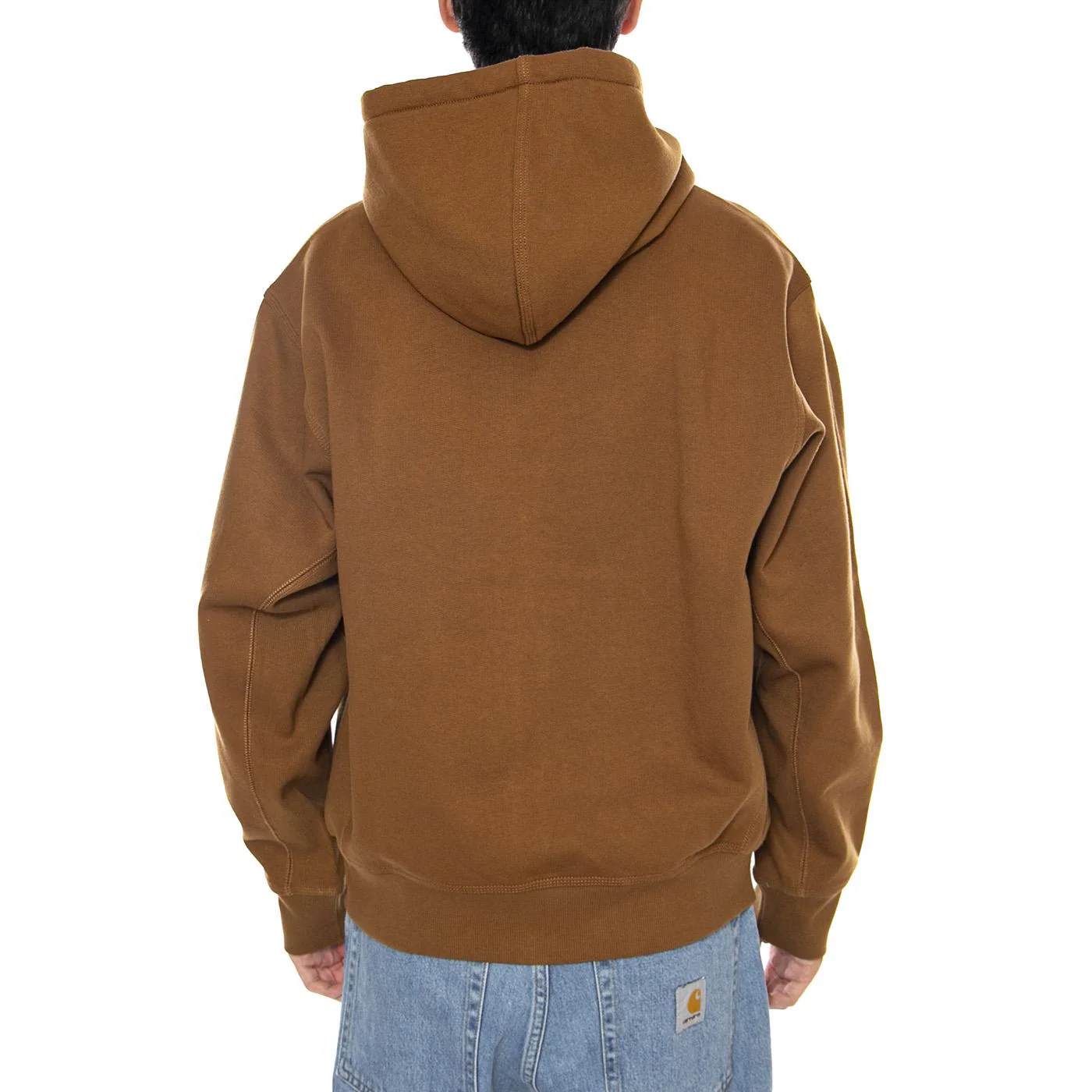 Hooded American Script Jacket Hamilton Brown - Felpa con Cappuccio Uomo Marrone  Uomo CARHARTT WIP - Image 3