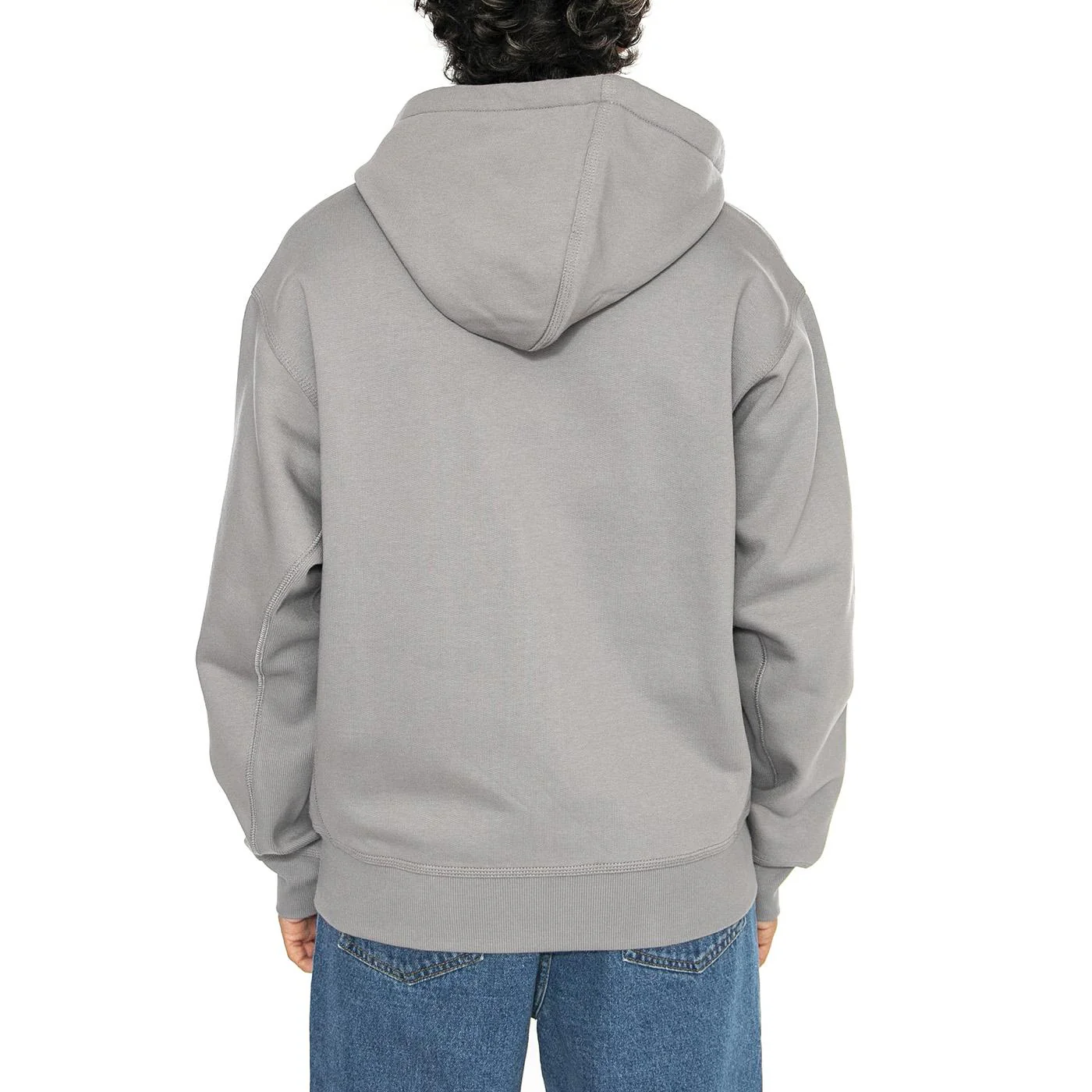 Hooded American Script Jacket Yosemite - Felpa con Cappuccio e Zip Uomo Grigia Uomo CARHARTT WIP - Image 3