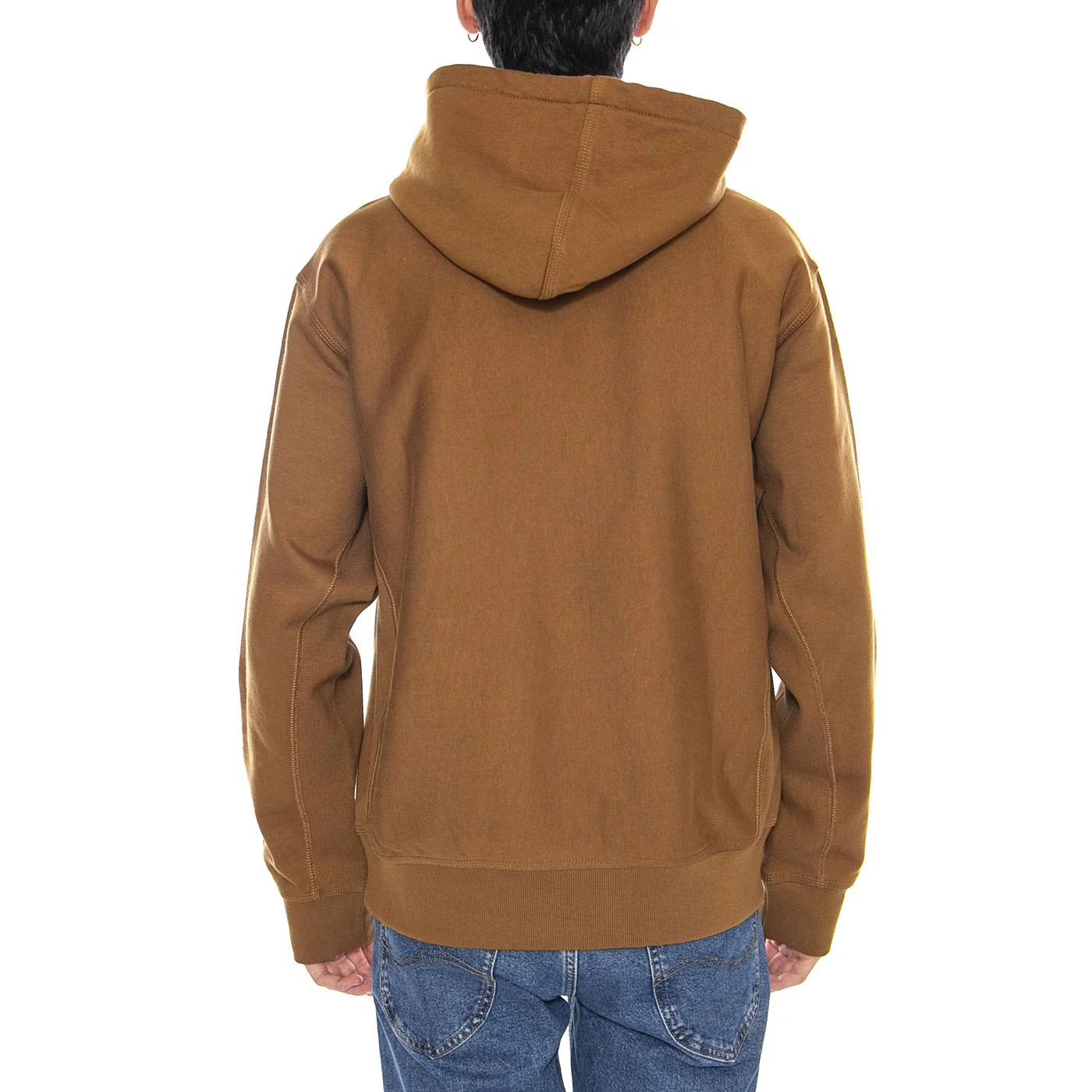 Hooded American Script Sweat Hamilton Brown - Felpa con Cappuccio Uomo Marrone  Uomo CARHARTT WIP - Image 3