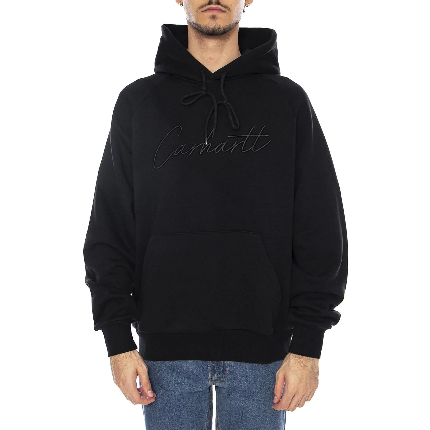 Hooded Ray Sweat Black - Felpa con Cappuccio Uomo Nera  Uomo CARHARTT WIP - Image 2
