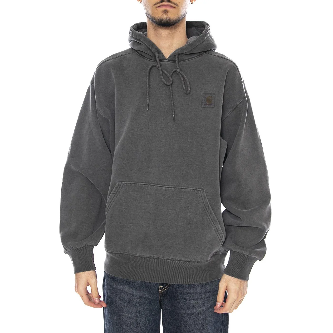 Hooded Vista Sweat -- Felpa Uomo Nera con Cappuccio  Uomo CARHARTT WIP - Image 2