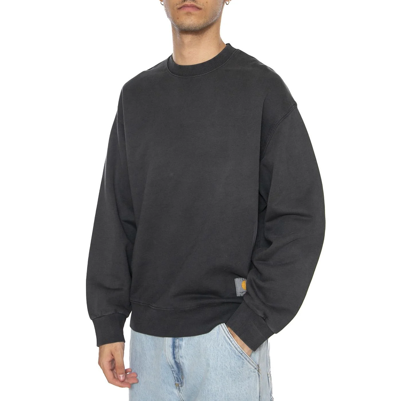 Hudson Sweat Black - Felpa Uomo Nera Uomo CARHARTT WIP - Image 2