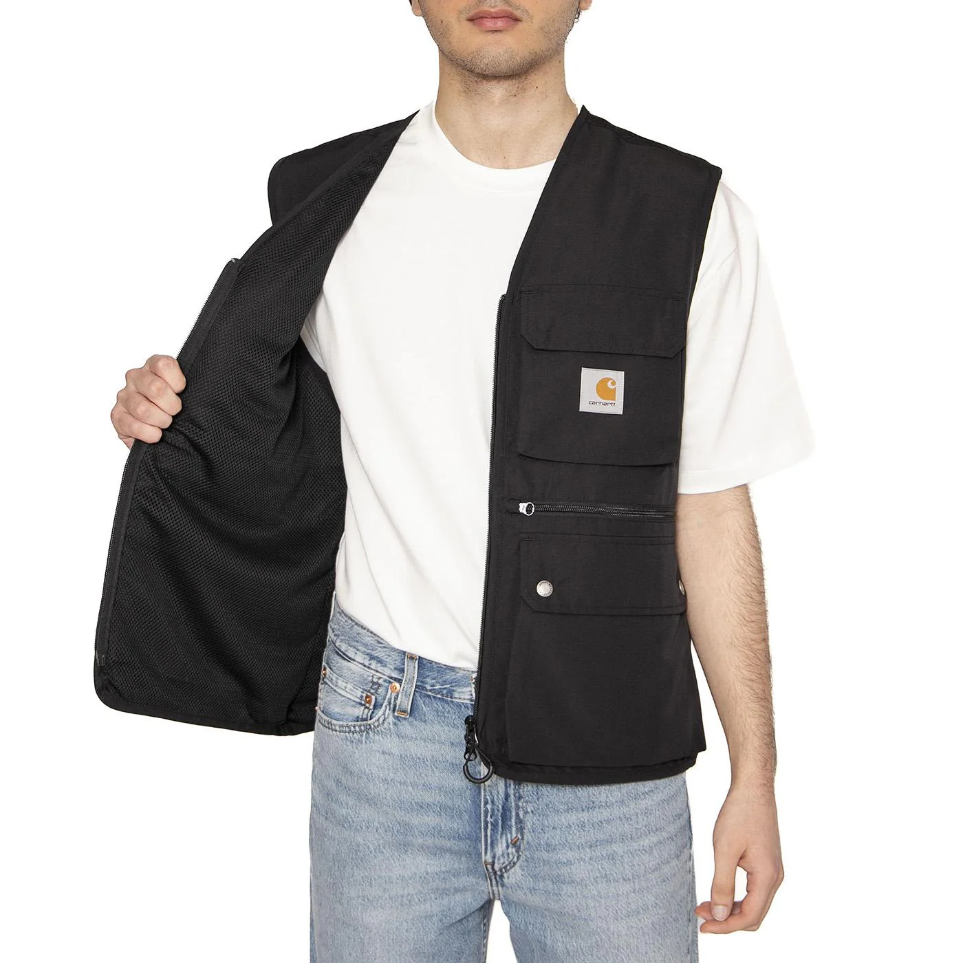 Irwin Vest Black - Giacca Smanicata Uomo Nera Uomo CARHARTT WIP - Image 4