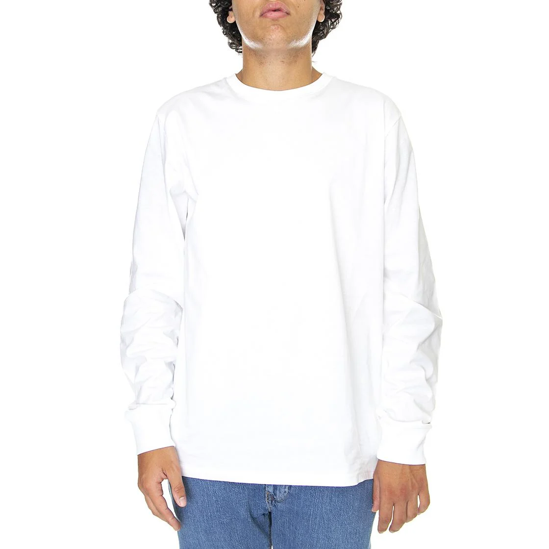 L/S Base T-Shirt White / Black - Maglietta Girocollo Maniche Lunghe Uomo Bianca  Uomo CARHARTT WIP - Image 2