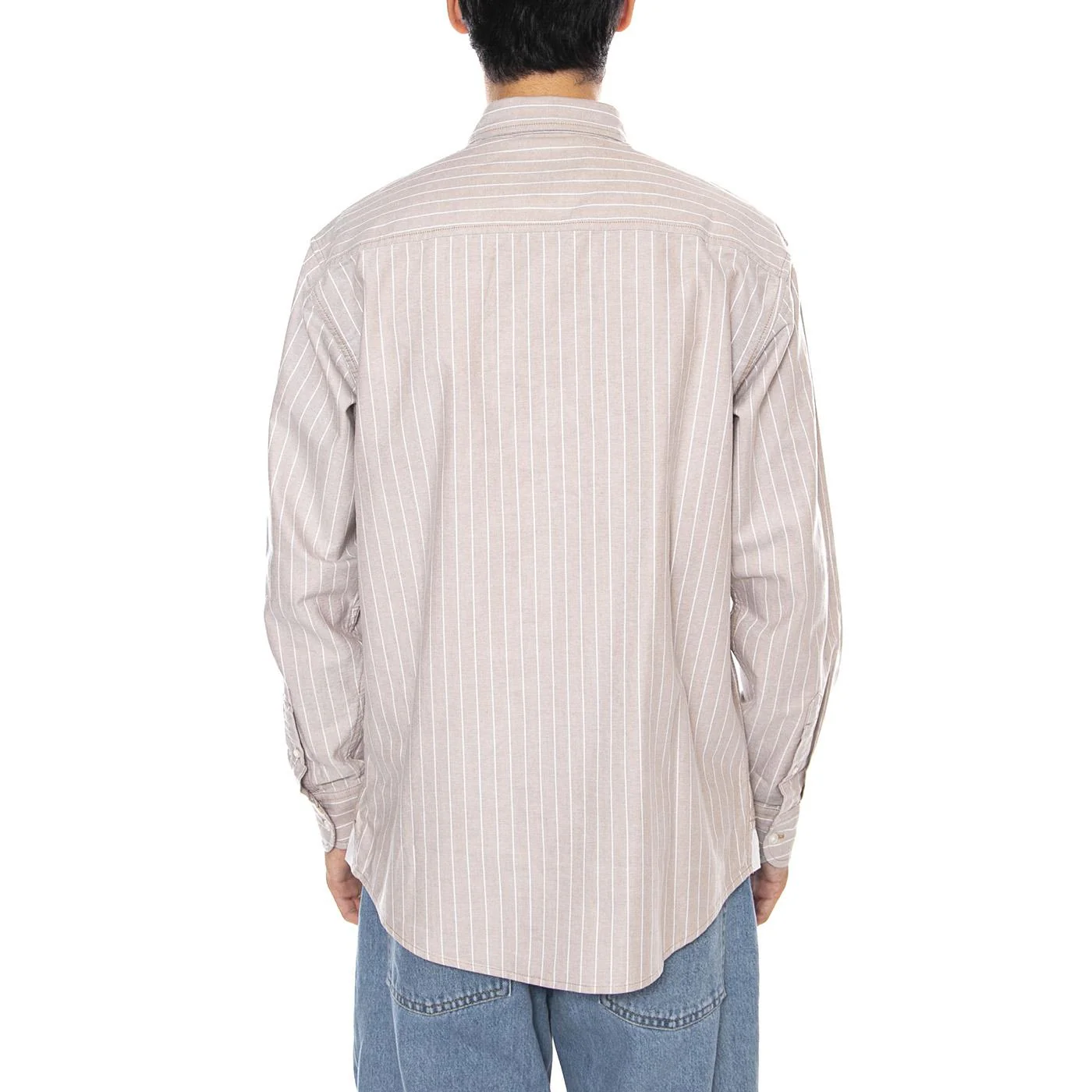 L/S Cassel Shirt Cassel Stripe, Peanut / White - Camicia Uomo Multicolore Uomo CARHARTT WIP - Image 3