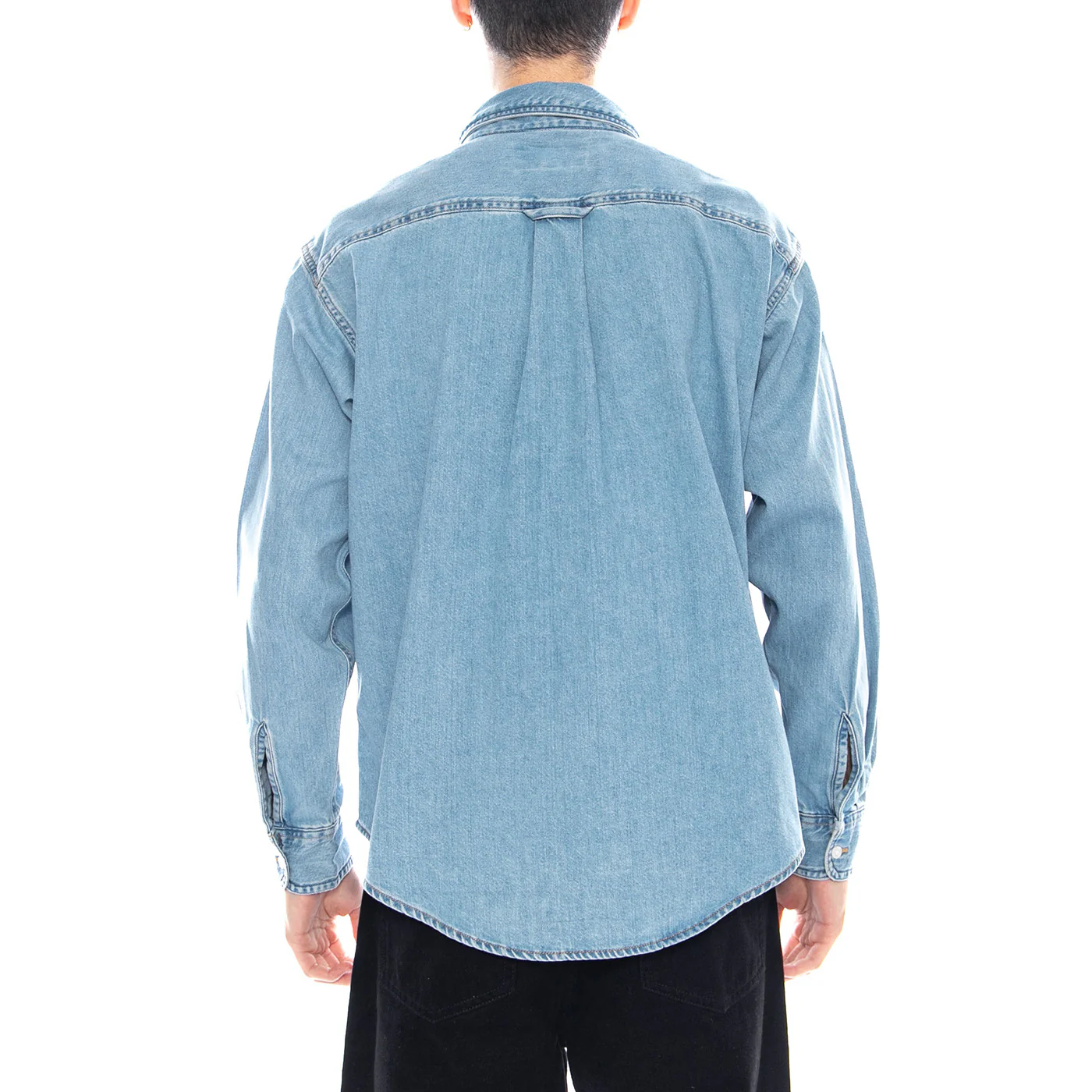 L/S Lucas Shirt - Camicia Uomo Blu Uomo CARHARTT WIP - Image 3