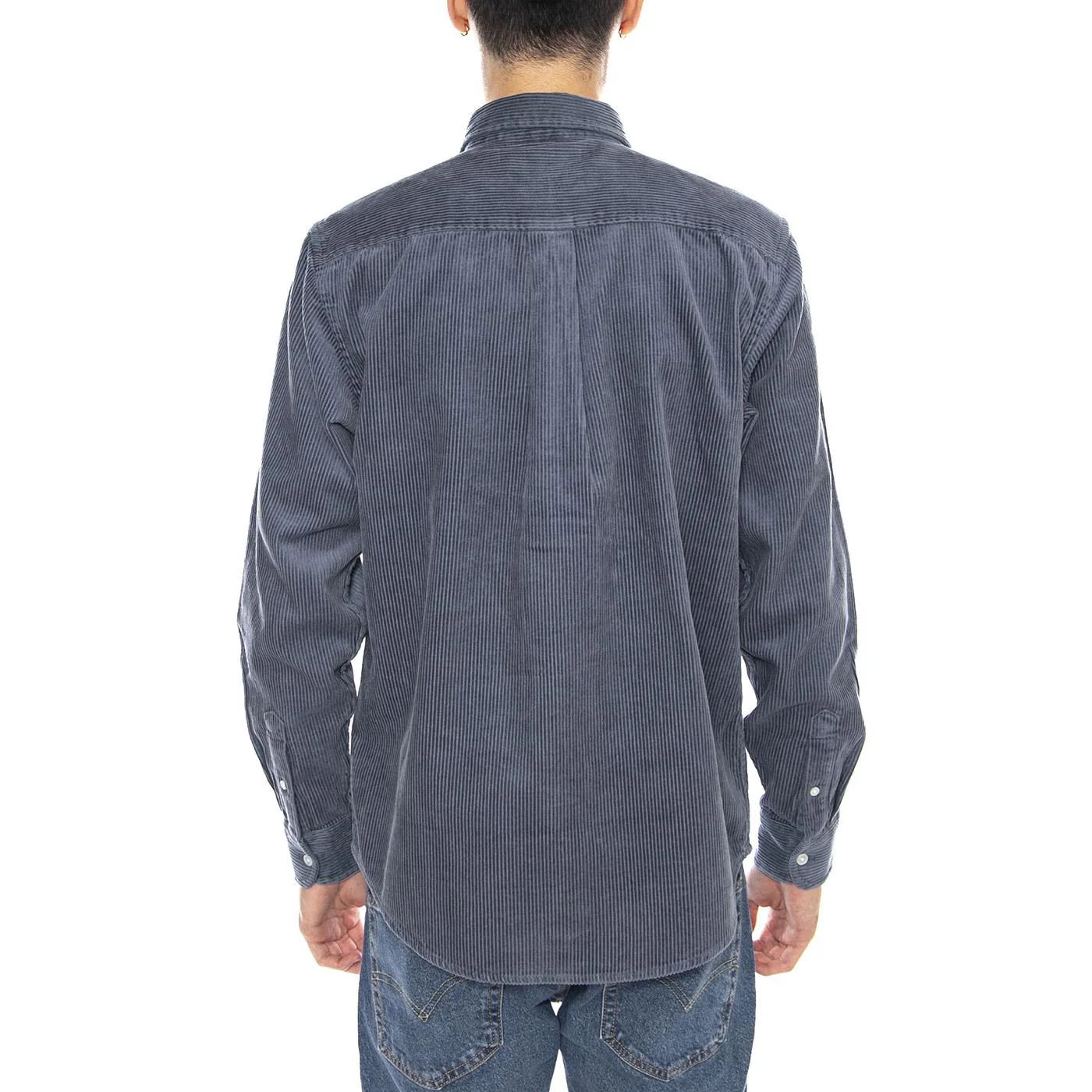 L/S Madison Cord Shirt Angelite / Angelite -- Camicia Uomo Blue Uomo CARHARTT WIP - Image 3