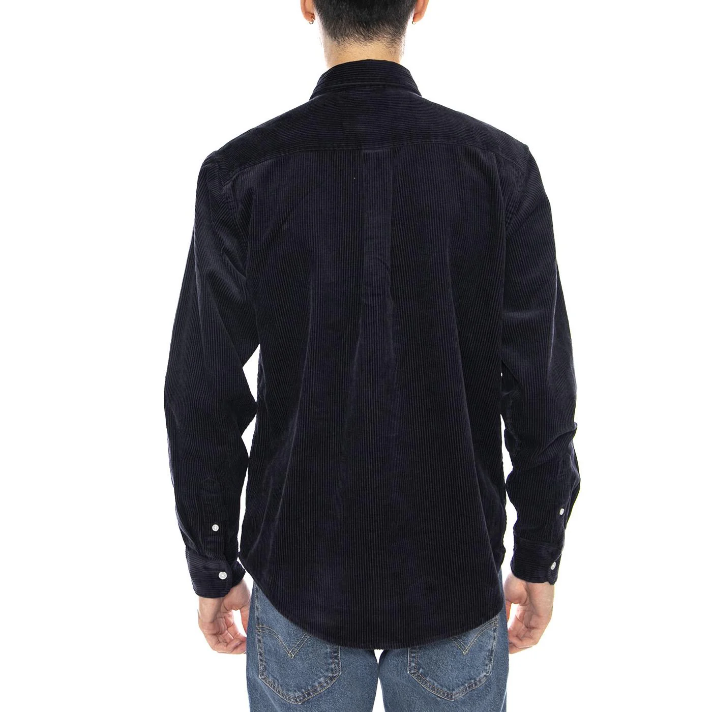 L/S Madison Cord Shirt Dark Navy / Dark Navy -- Camicia Uomo Blu Scuro Uomo CARHARTT WIP - Image 3