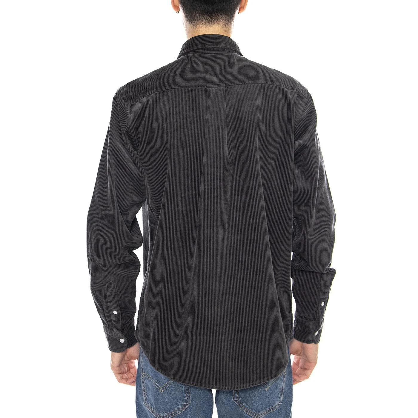L/S Madison Cord Shirt Graphite / Graphite -- Camicia Uomo Grigio Scuro  Uomo CARHARTT WIP - Image 3