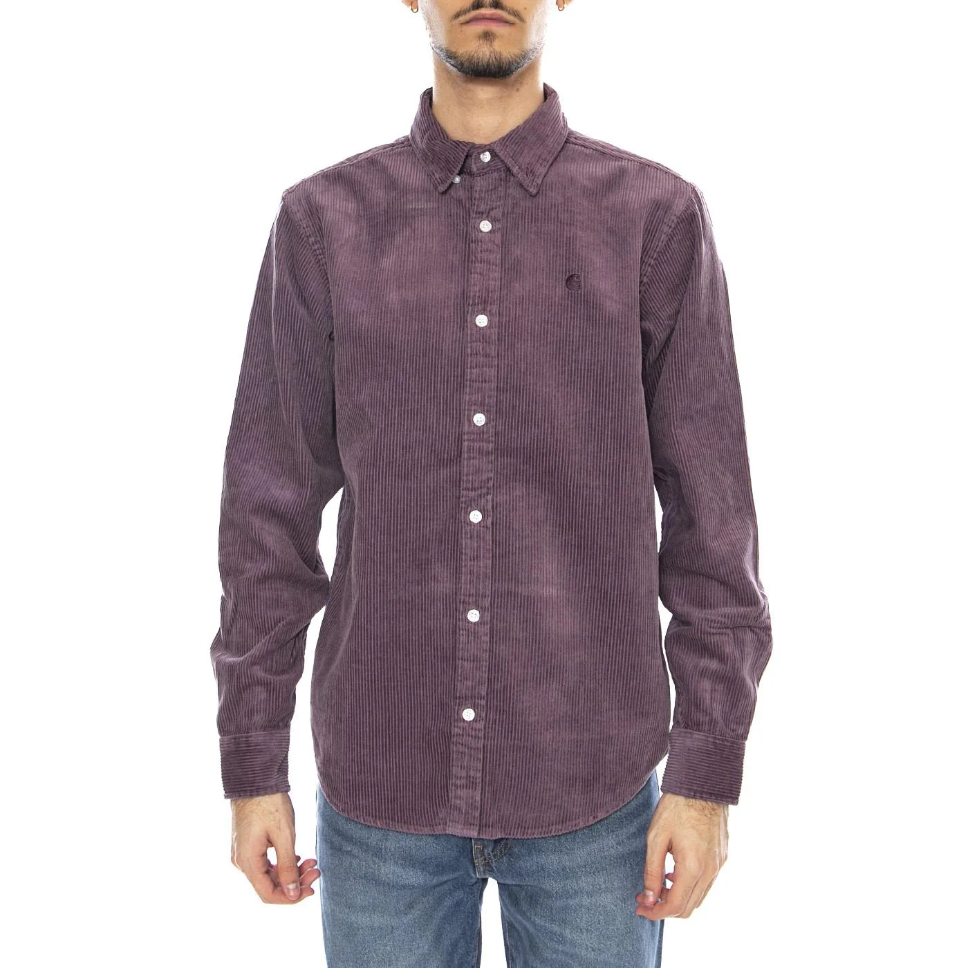 L/S Madison Cord Shirt Phlox / Phlox -- Camicia Uomo Viola Uomo CARHARTT WIP - Image 2