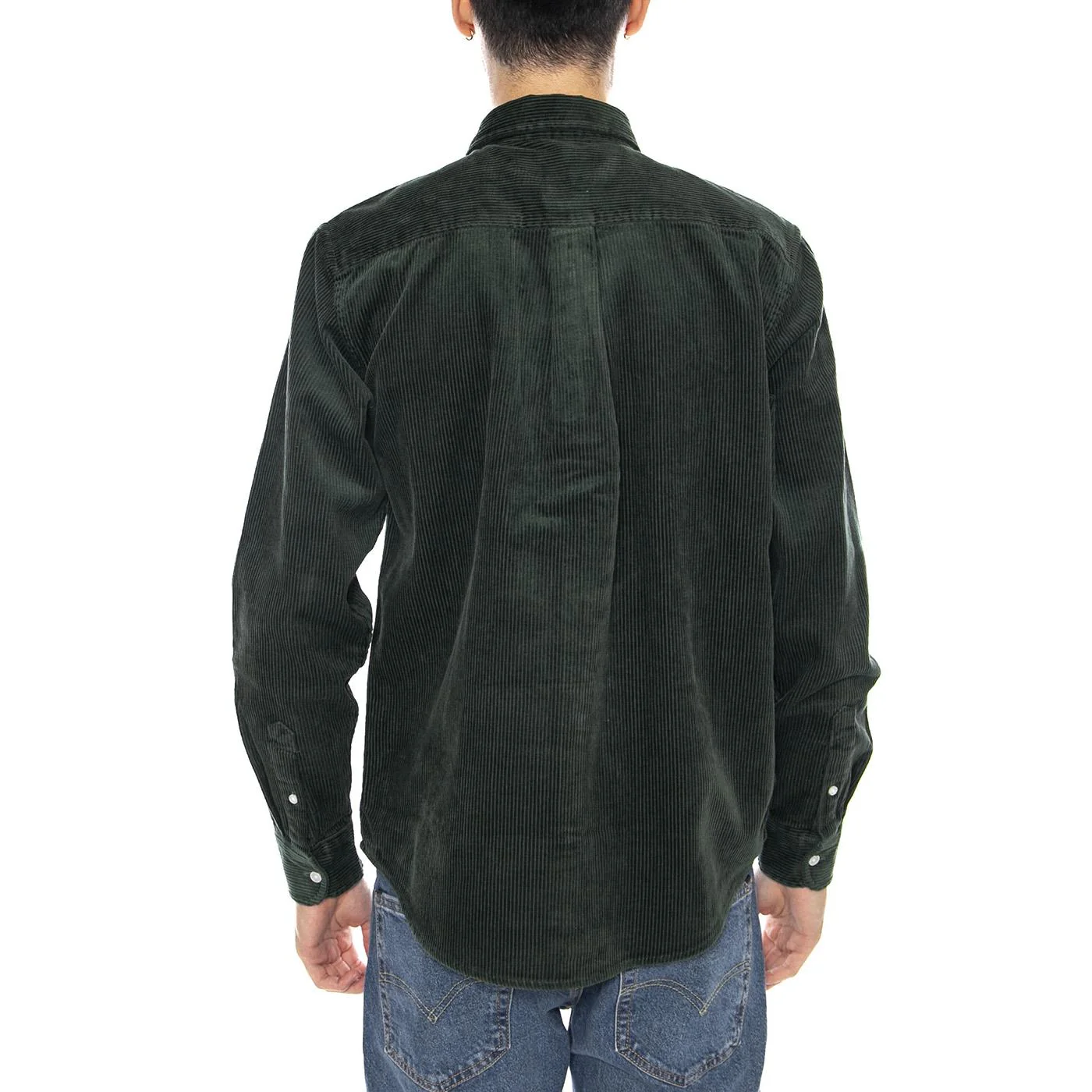 L/S Madison Cord Shirt Sycamore Tree / Sycamore Tree -- Camicia Uomo Verde  Uomo CARHARTT WIP - Image 3