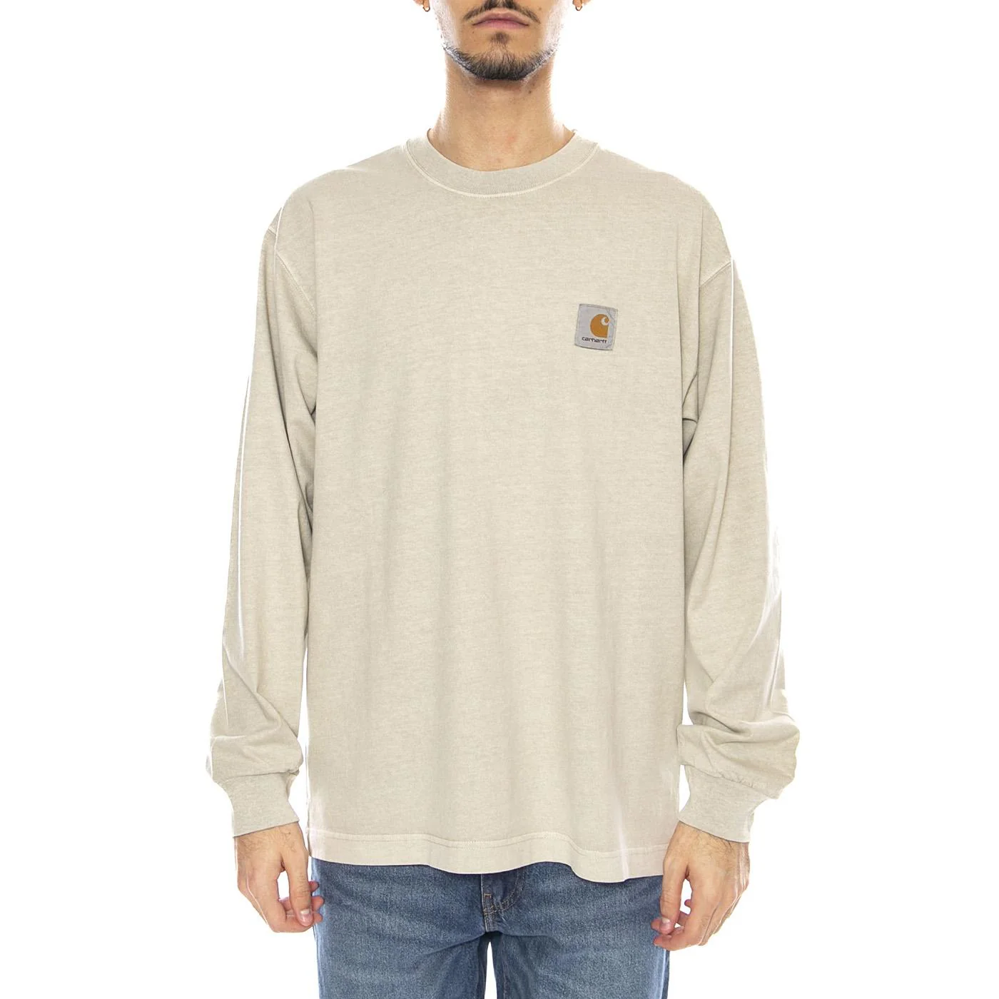 L/S Vista T-Shirt Fleur De Sel -- Maglietta Maniche Lunghe Uomo Beige  Uomo CARHARTT WIP - Image 2