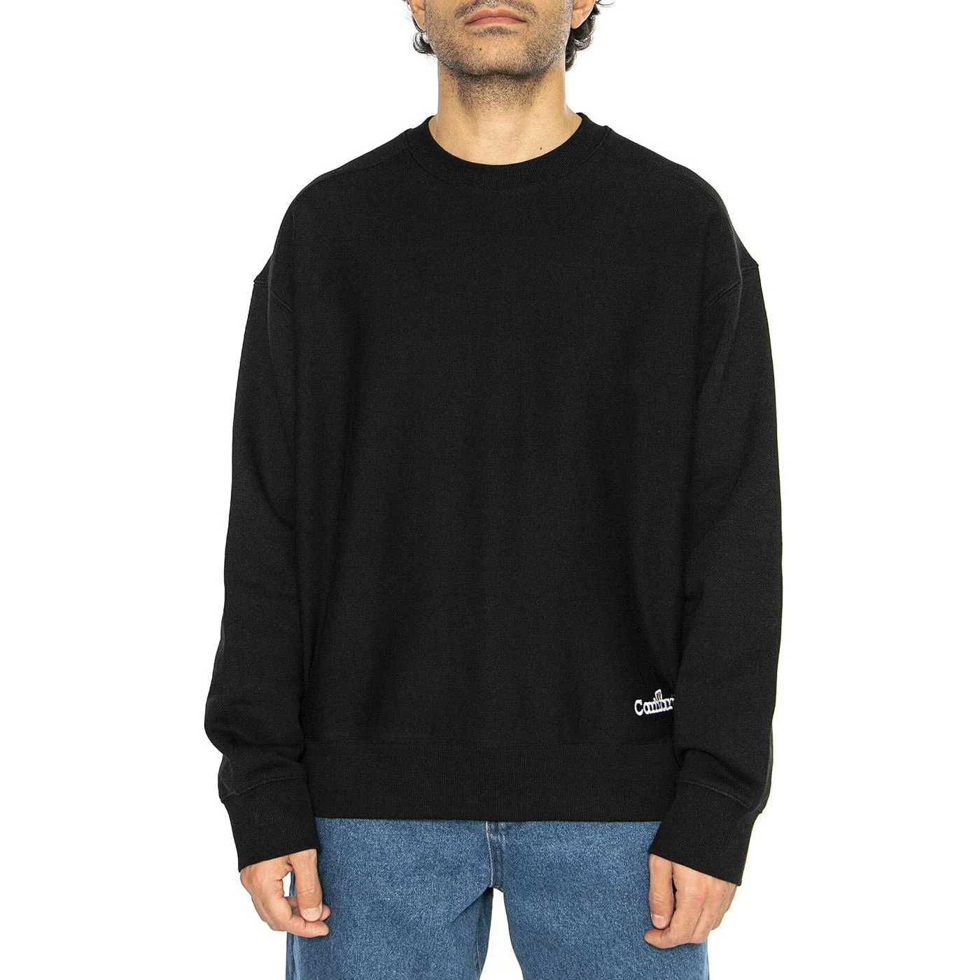 Label Script Sweat Black - Felpa Girocollo Uomo Nera  Uomo CARHARTT WIP - Image 2