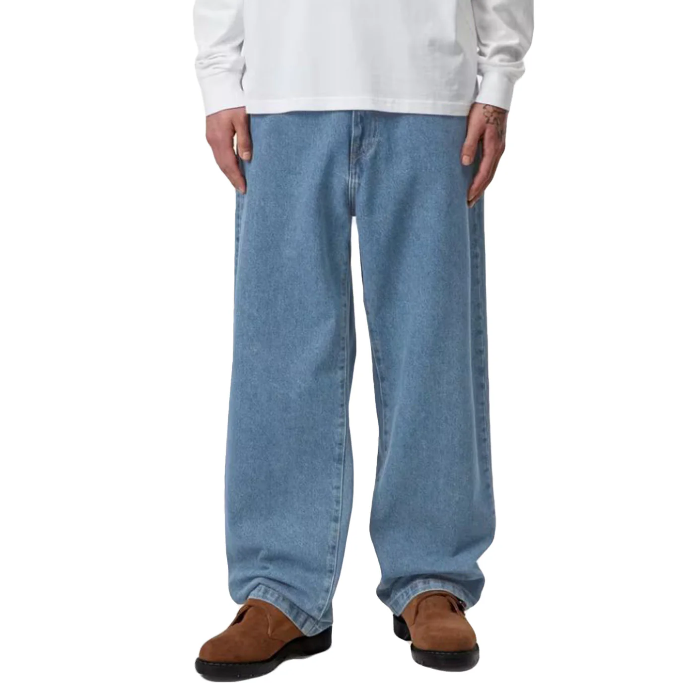 LANDON PANT Blue, Heavy stone wash - Pantaloni Denim Jeans Oversize Uomo Blu  Uomo CARHARTT WIP - Image 2
