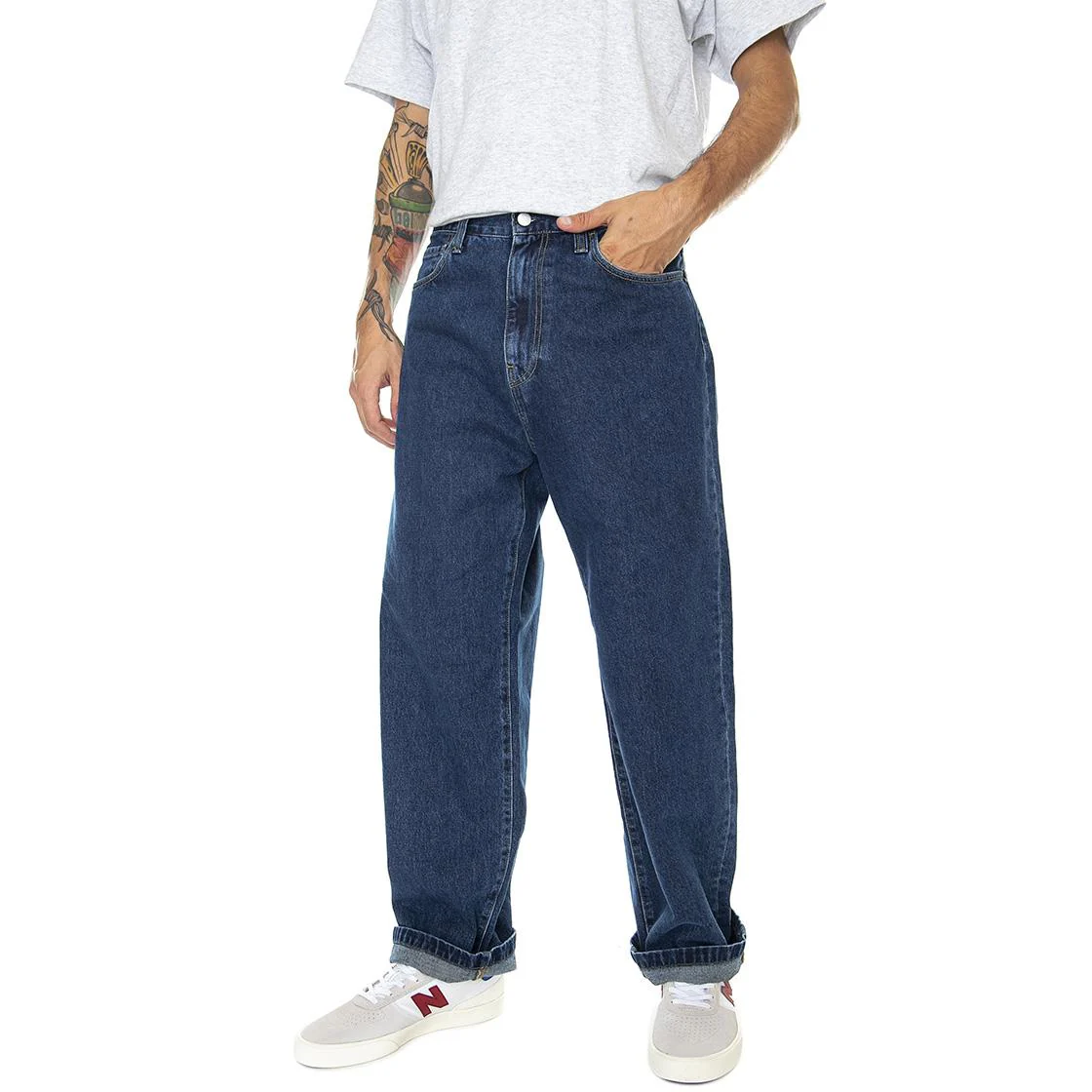 Landon Pant Blue stone washed - Pantaloni Denim Jeans Uomo Blu Uomo CARHARTT WIP