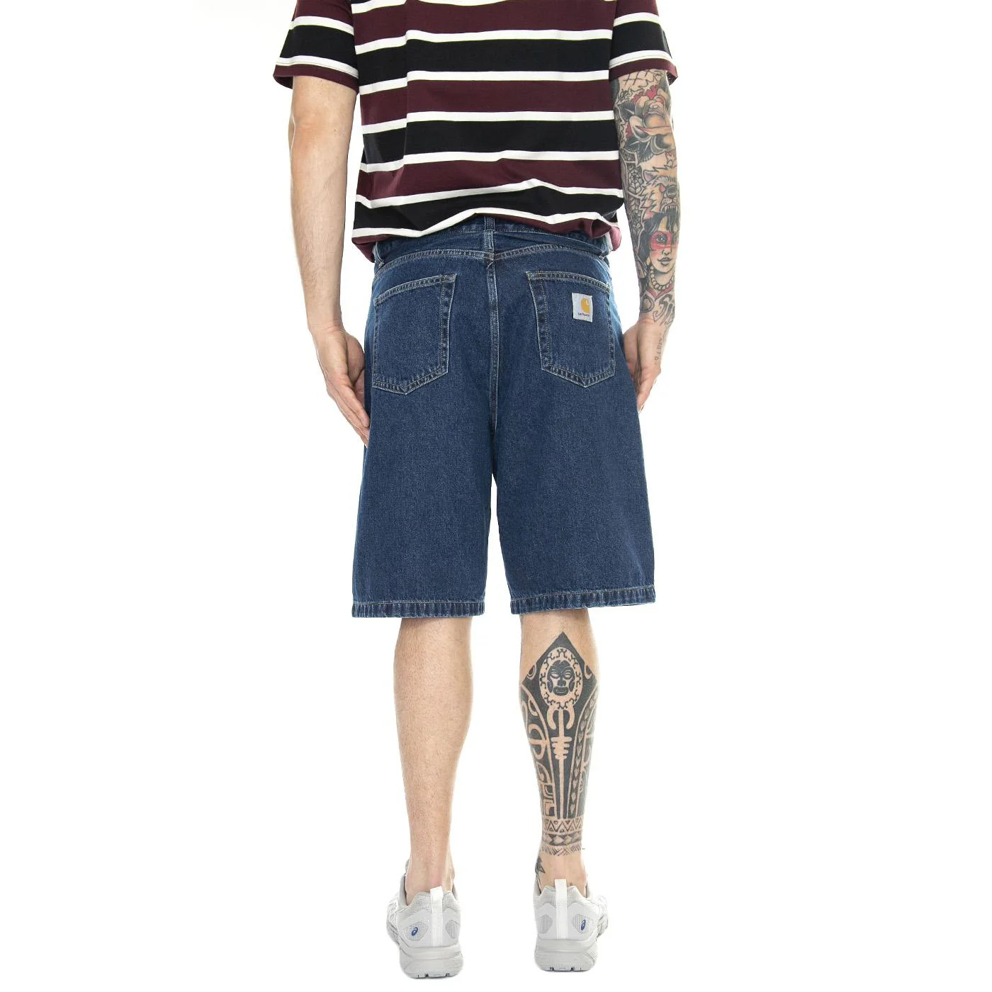 Landon Short Blue /stone washed - Bermuda Denim Jeans Uomo Blu Uomo CARHARTT WIP - Image 3