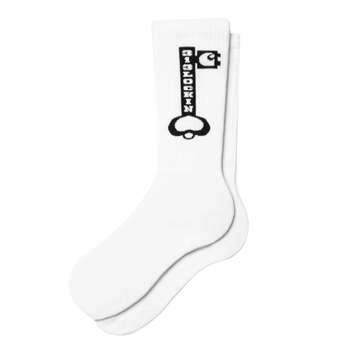 LOCKED SOCKS WHITE - Calzini Bianchi ACCESSORI CARHARTT WIP