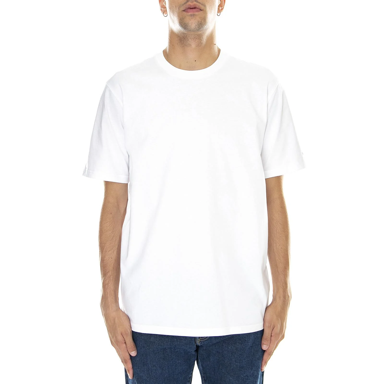 M' S/S Base T-Shirt White / Black - Maglietta Girocollo Uomo Bianca Uomo CARHARTT WIP - Image 2
