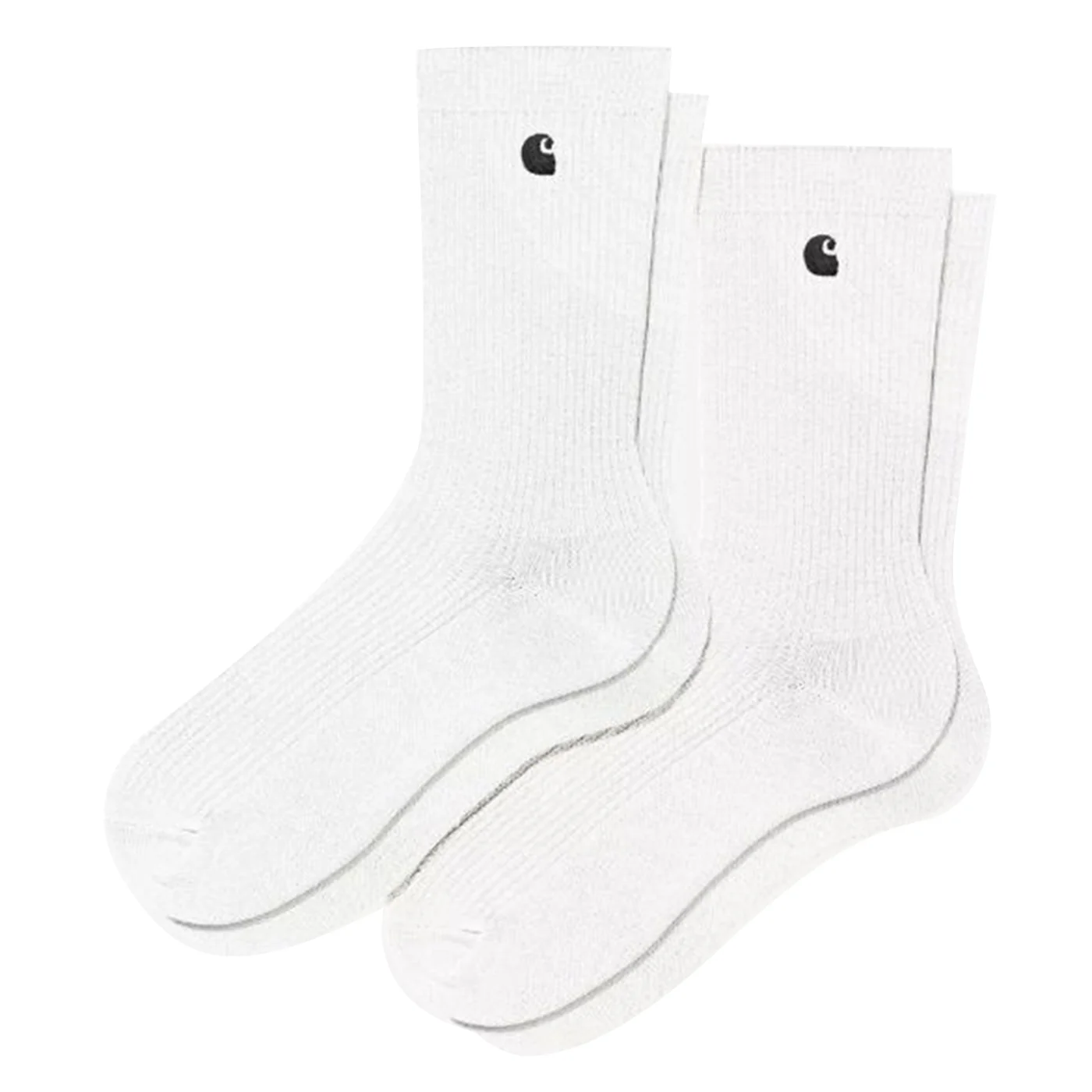 MADISON PACK SOCKS WHITE / BLACK - Set da Due Paia di Calzini Bianchi ACCESSORI CARHARTT WIP