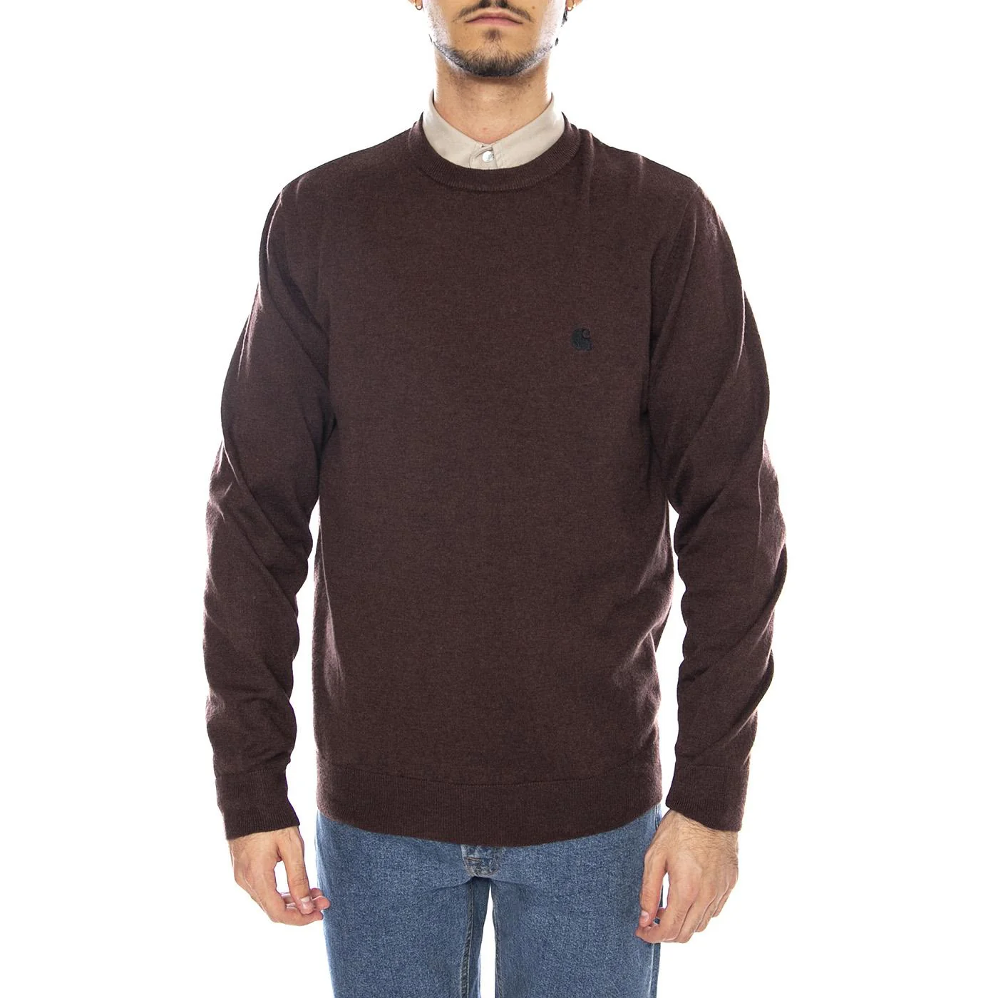 Madison Sweater Palisander / Black - Maglione Girocollo Uomo Marrone Uomo CARHARTT WIP - Image 2