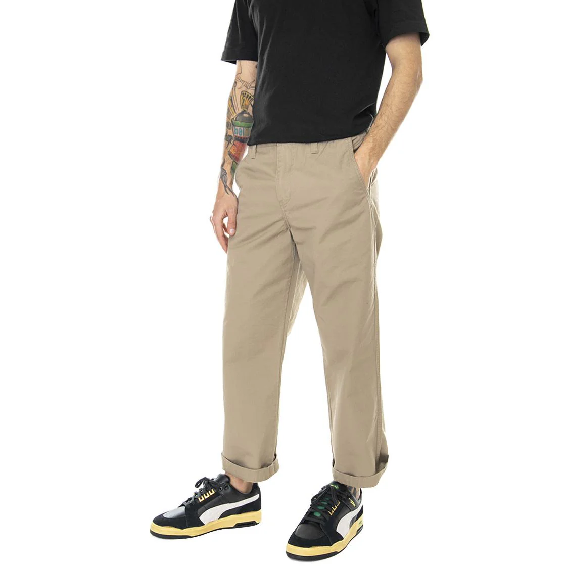 Dallas Leather StoneW - Pantaloni Uomo Marroni Uomo CARHARTT WIP