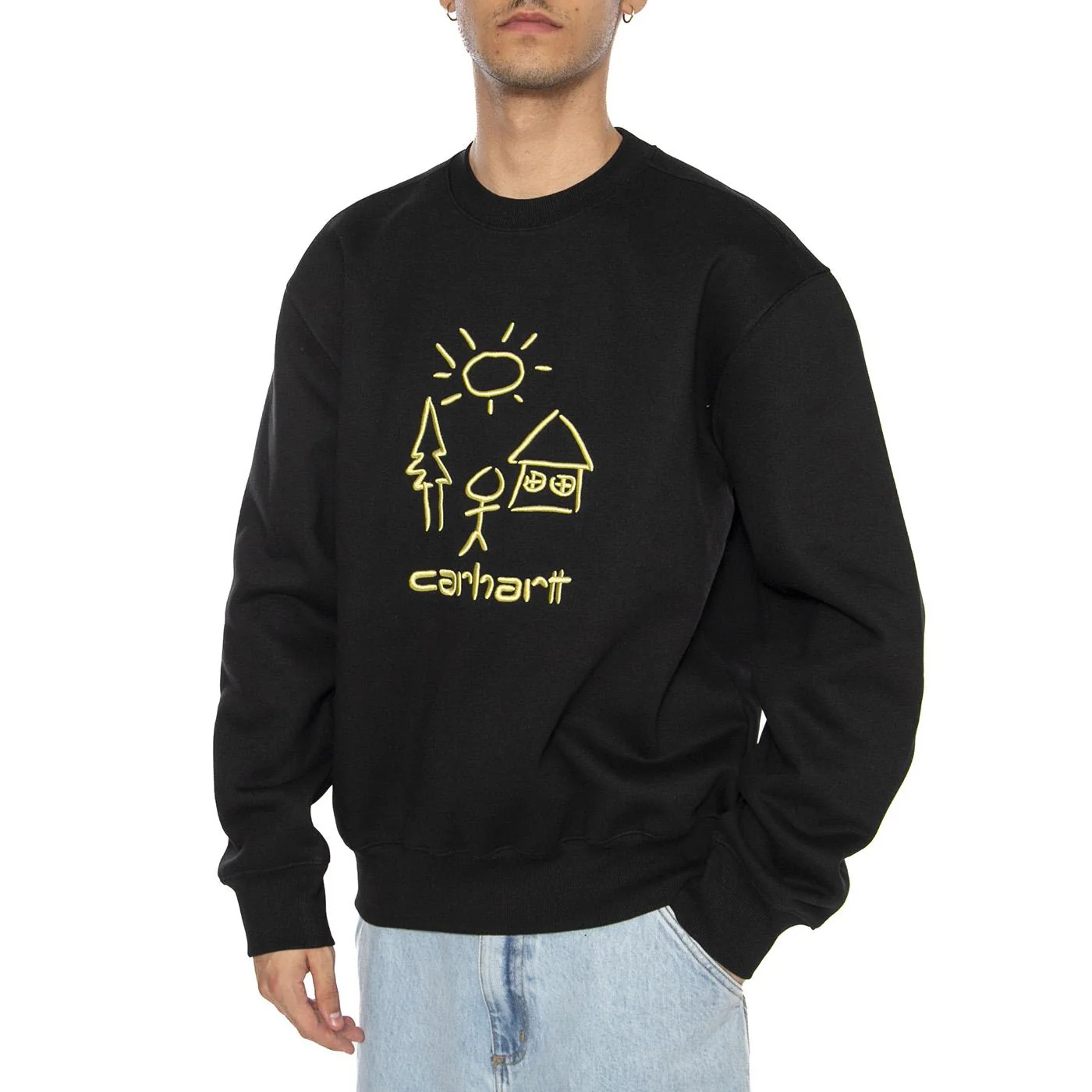 Masterpiece Sweat Black / Fandoghi - Felpa Uomo Nera Uomo CARHARTT WIP