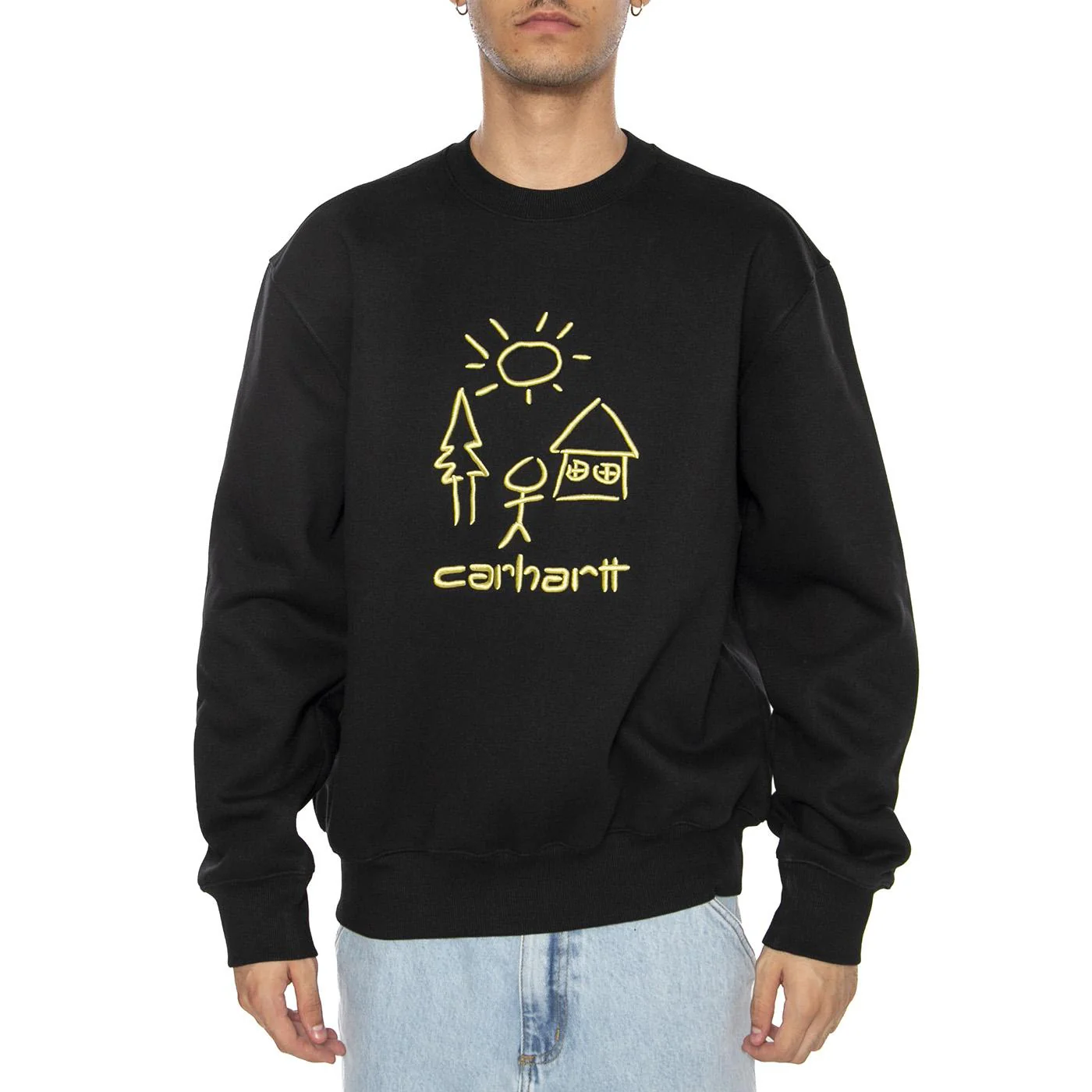 Masterpiece Sweat Black / Fandoghi - Felpa Uomo Nera Uomo CARHARTT WIP - Image 3