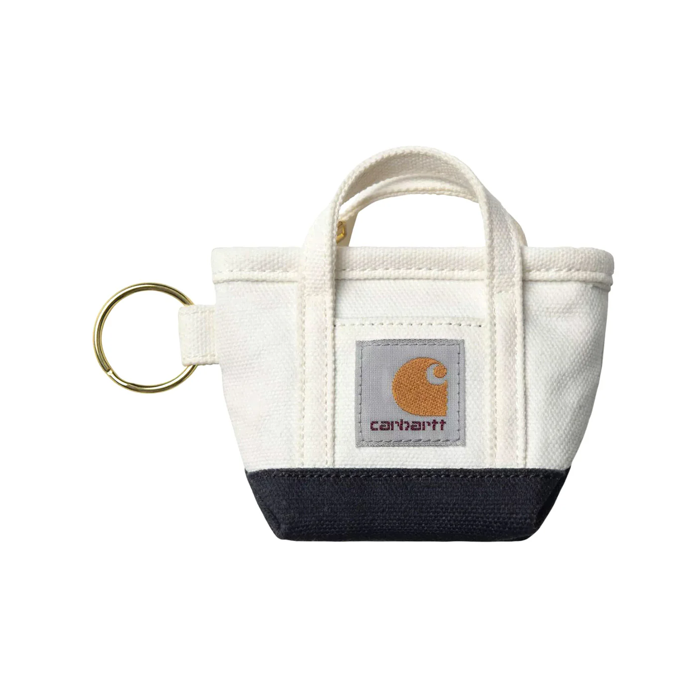 Mini Tote Bag Keychain Natural / Blue - Portachiavi Bianco ACCESSORI CARHARTT WIP