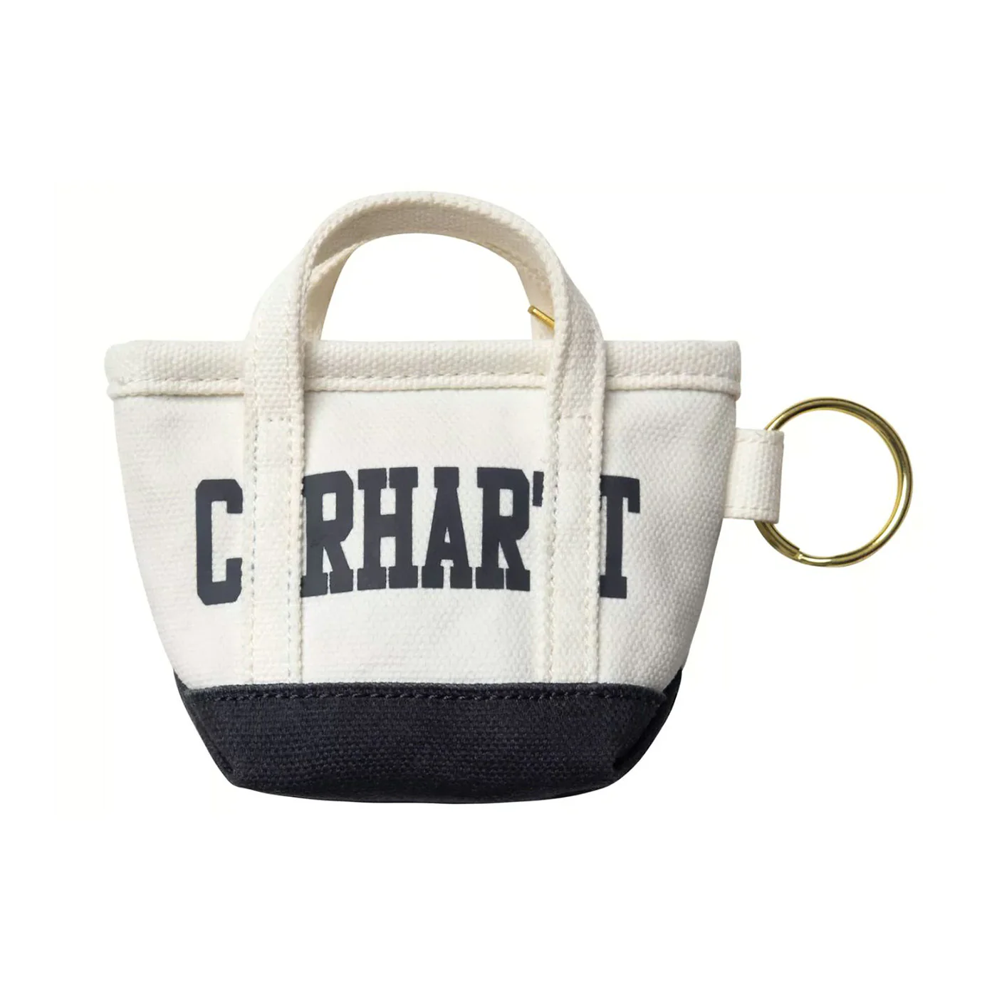 Mini Tote Bag Keychain Natural / Blue - Portachiavi Bianco ACCESSORI CARHARTT WIP - Image 2