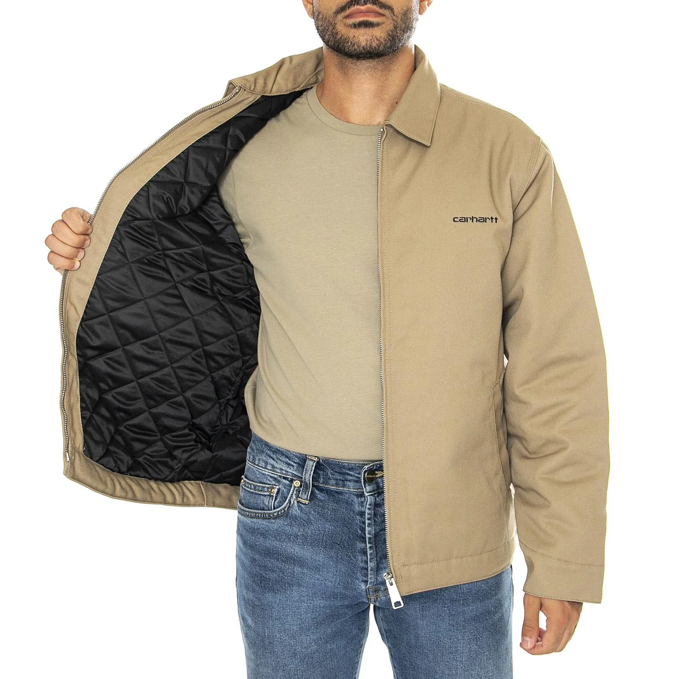 Module Script Jacket Leather / Black rigid - Giacca Uomo Marrone  Uomo CARHARTT WIP - Image 4