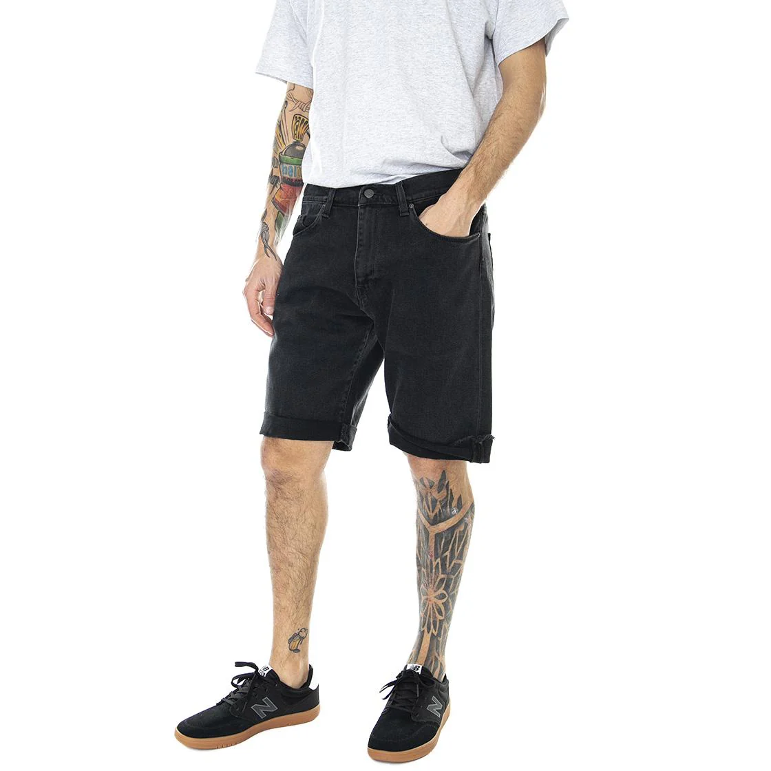 Swell Short Black - Bermuda Uomo Neri Uomo CARHARTT WIP