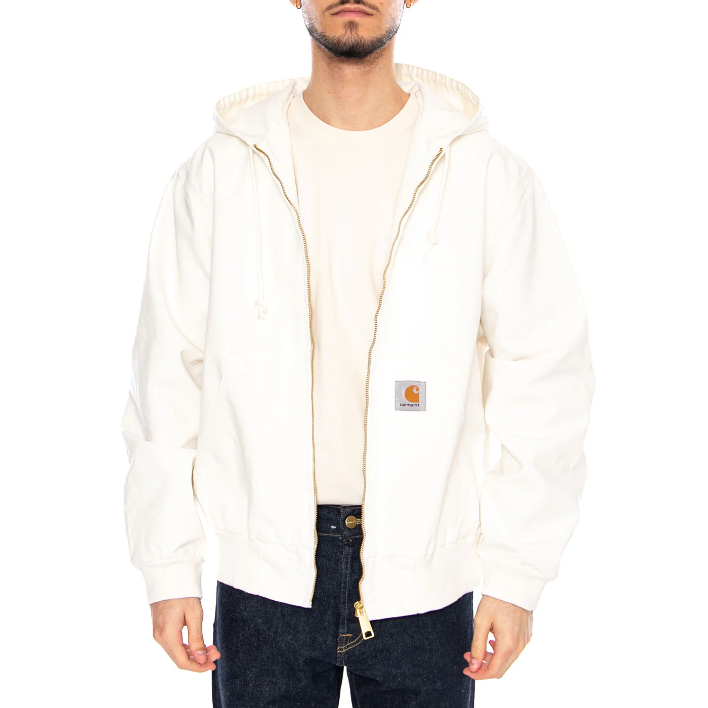 OG Active Jacket Wax - Giacca con Cappuccio e Zip Uomo Bianca Uomo CARHARTT WIP - Image 2