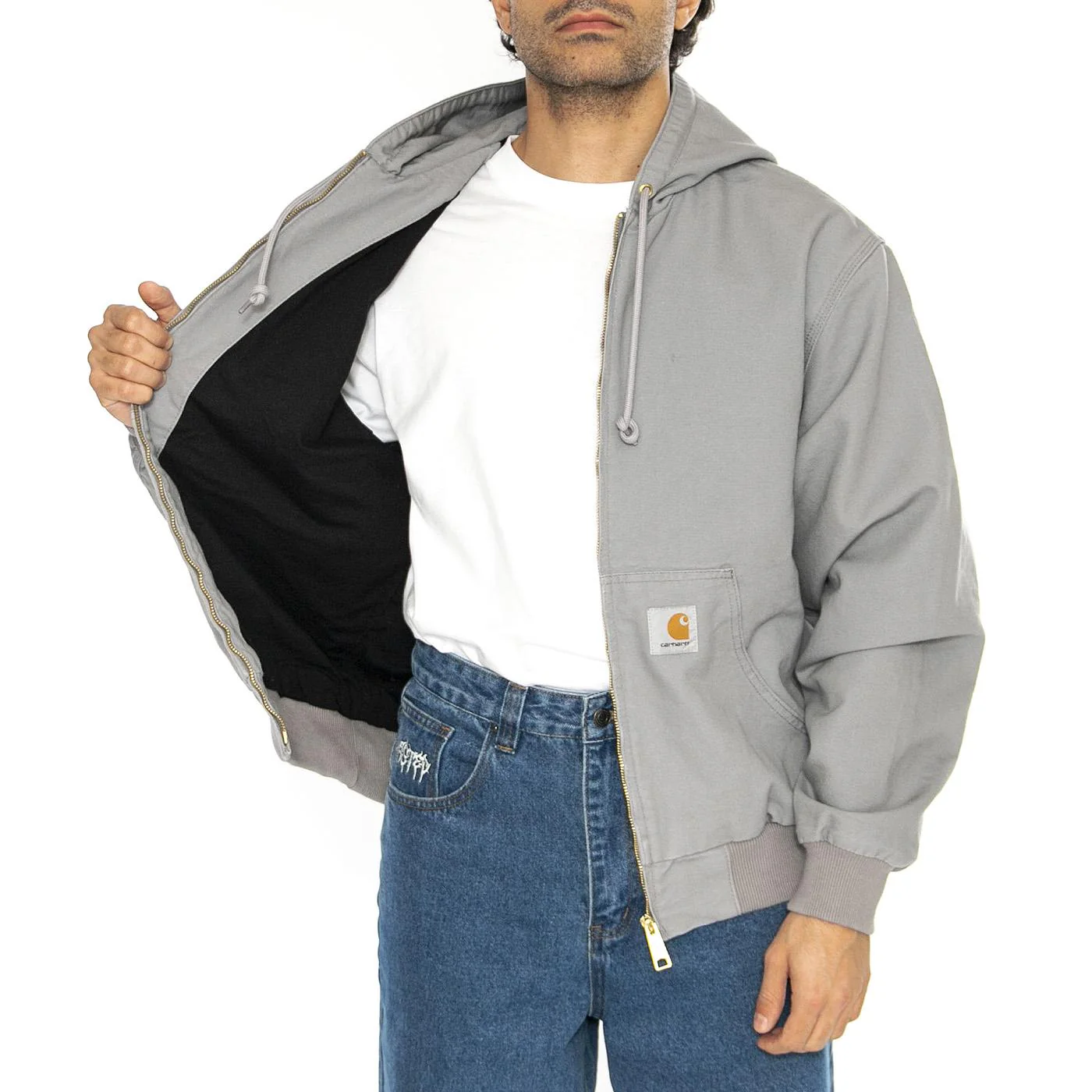 OG Active Jacket Yosemite - Giacca con Cappuccio e Zip Uomo Grigia Uomo CARHARTT WIP - Image 4