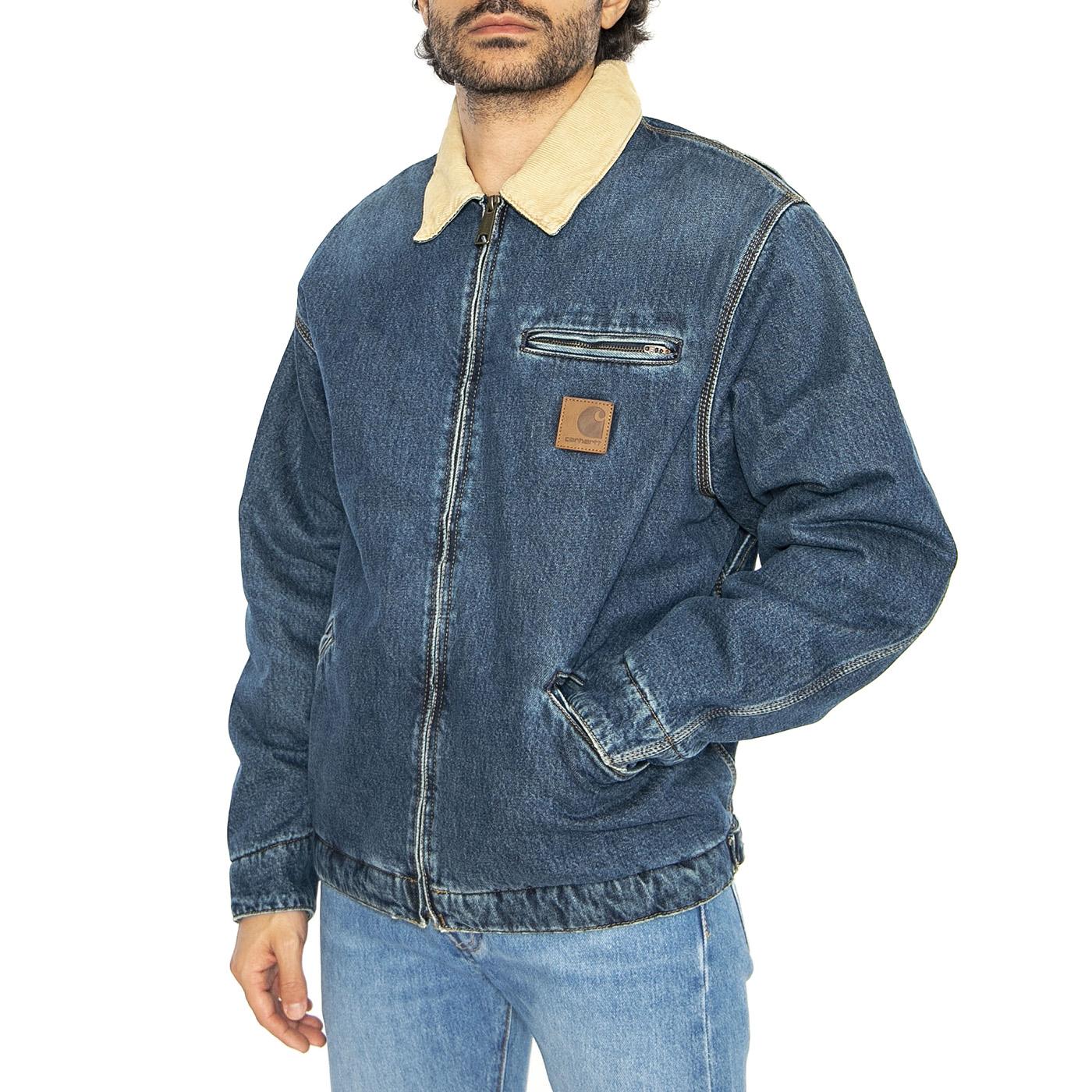 OG Detroit Jacket Blue / Dusty H Brown - Giacca Denim Jeans Uomo Blu Uomo CARHARTT WIP