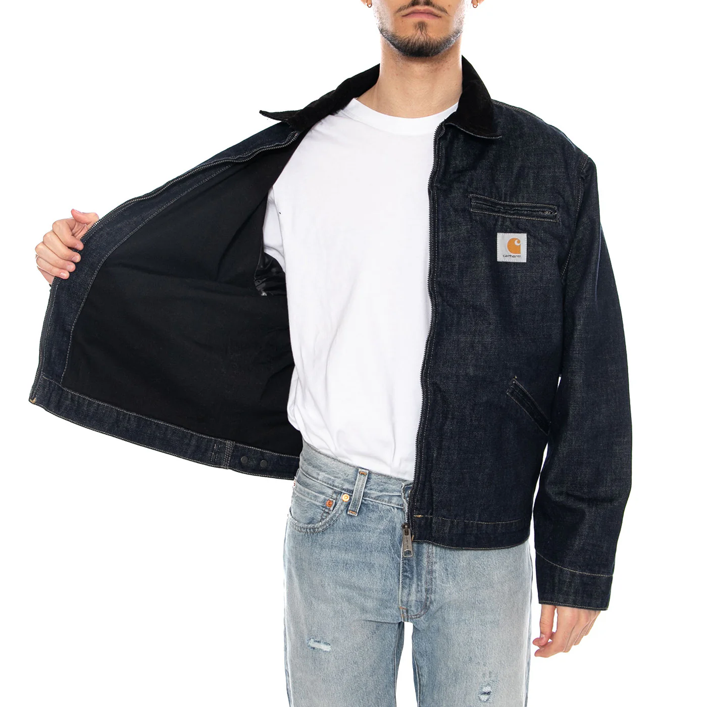 OG Detroit Jacket Blue - Giacca Uomo Blu Uomo CARHARTT WIP - Image 4