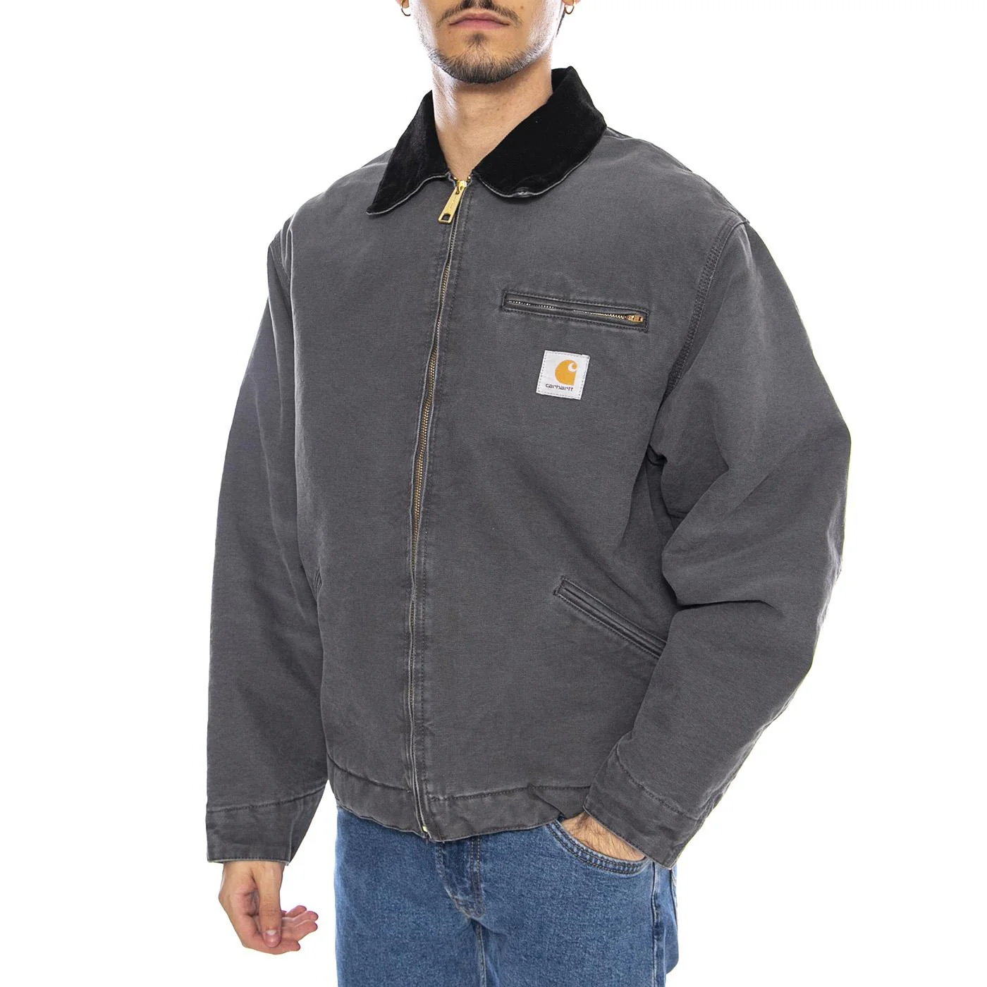 OG Detroit Jacket Graphite / Black - Giacca Uomo Grigia Uomo CARHARTT WIP