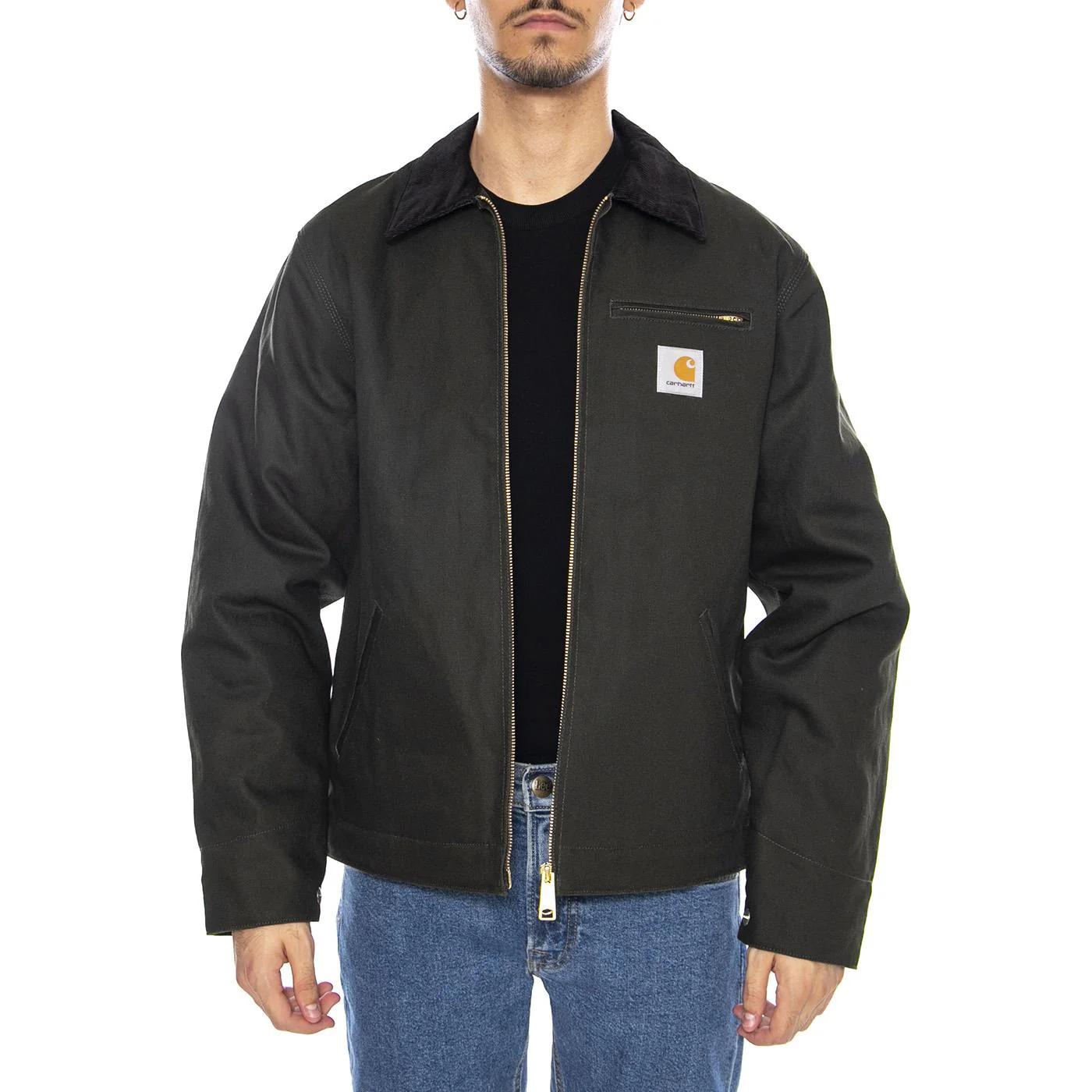 OG Detroit' Jacket Olive / Black - Giacca Uomo Verde Uomo CARHARTT WIP - Image 2