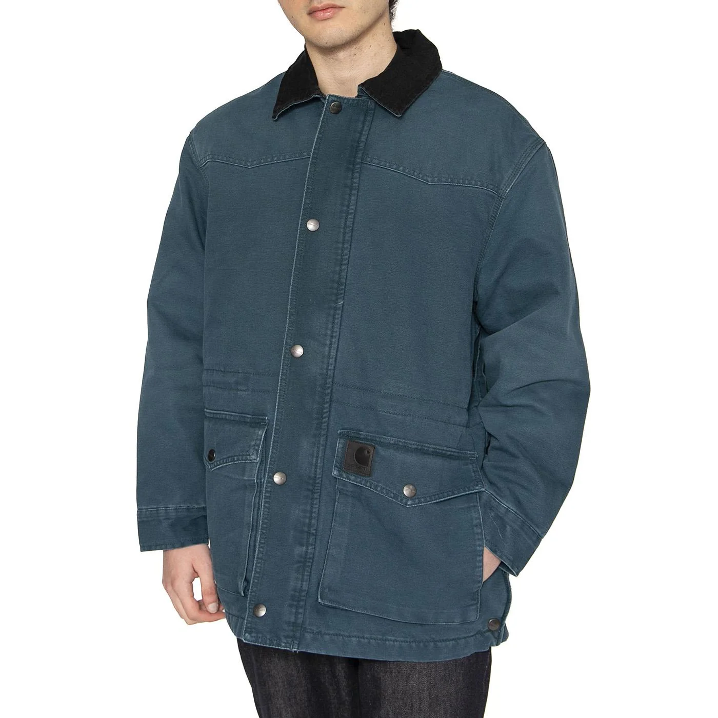 OG Santa Fe Coat Deep Lagoon / Black - Giacca Uomo Verde Uomo CARHARTT WIP