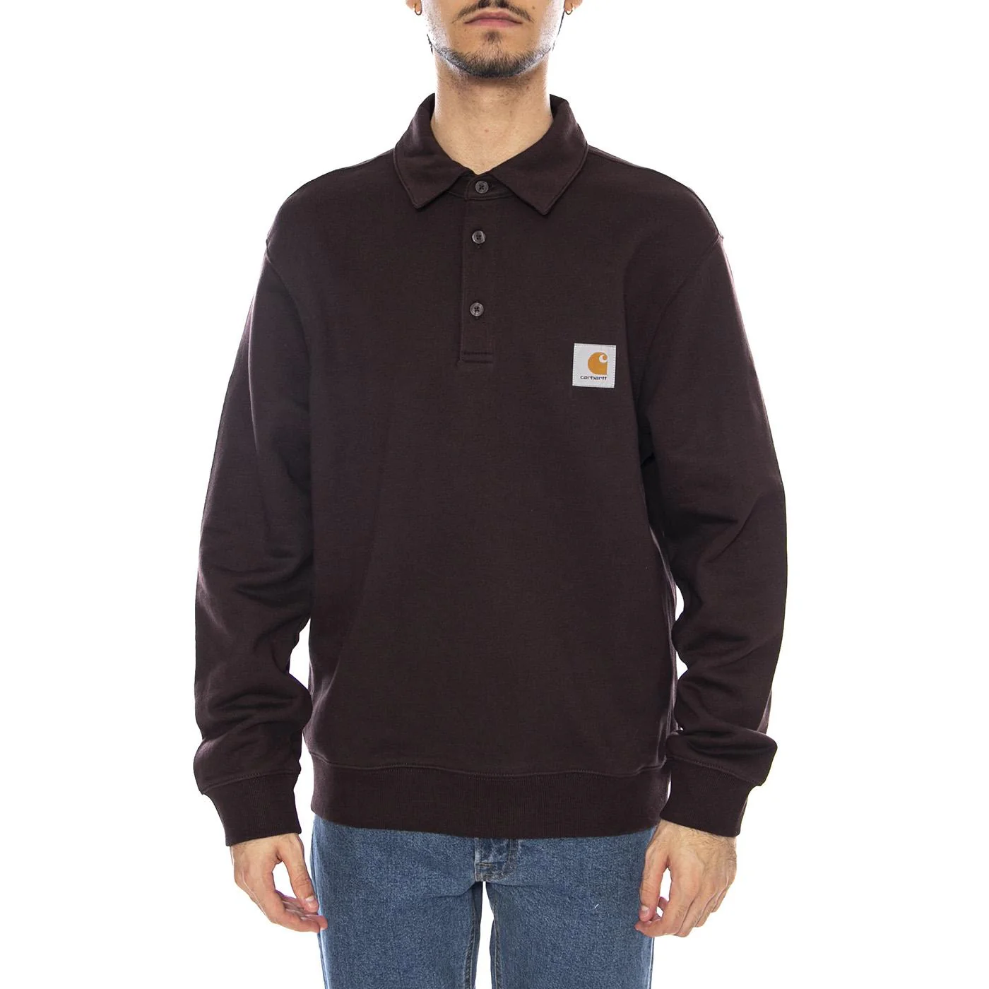 Polo Sweat Palisander - Polo Felpa Maniche Lunghe Uomo Marrone Uomo CARHARTT WIP - Image 2