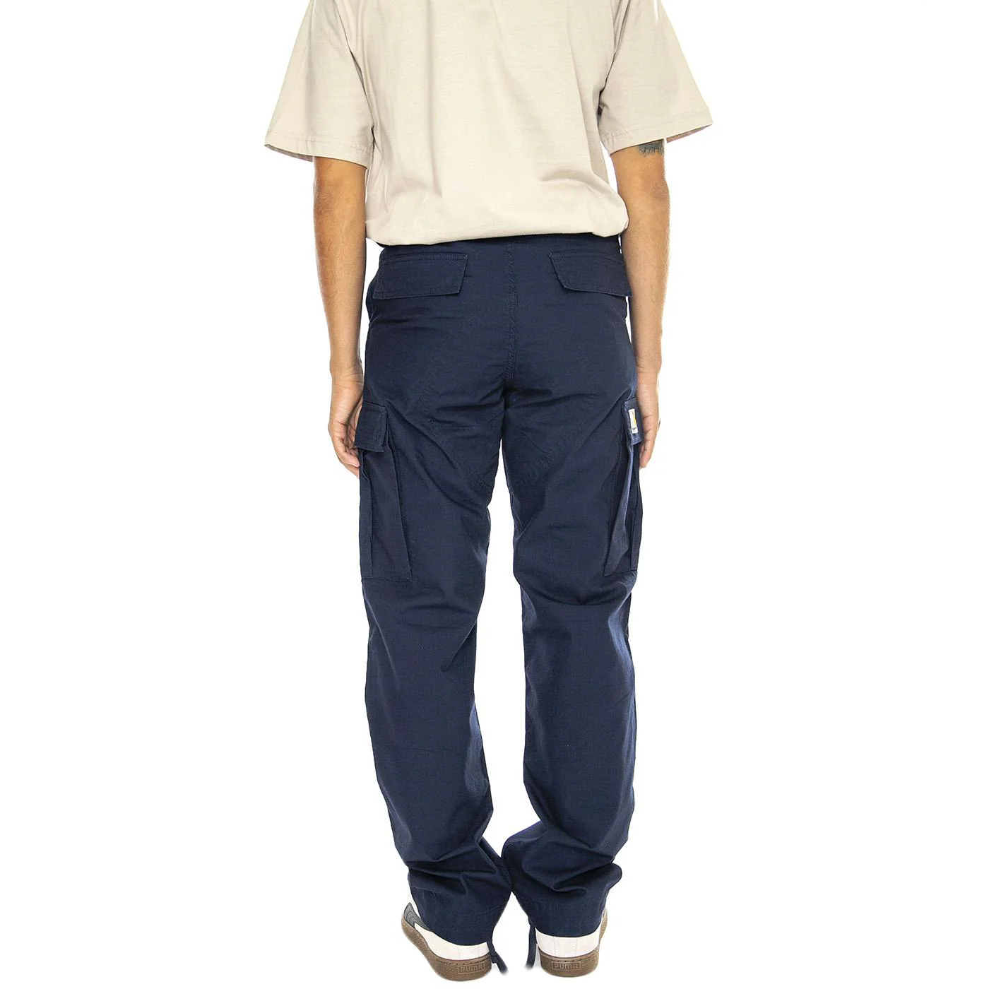 Regular Cargo Pant Air Force Blue rinsed - Pantaloni Uomo Neri  Uomo CARHARTT WIP - Image 3