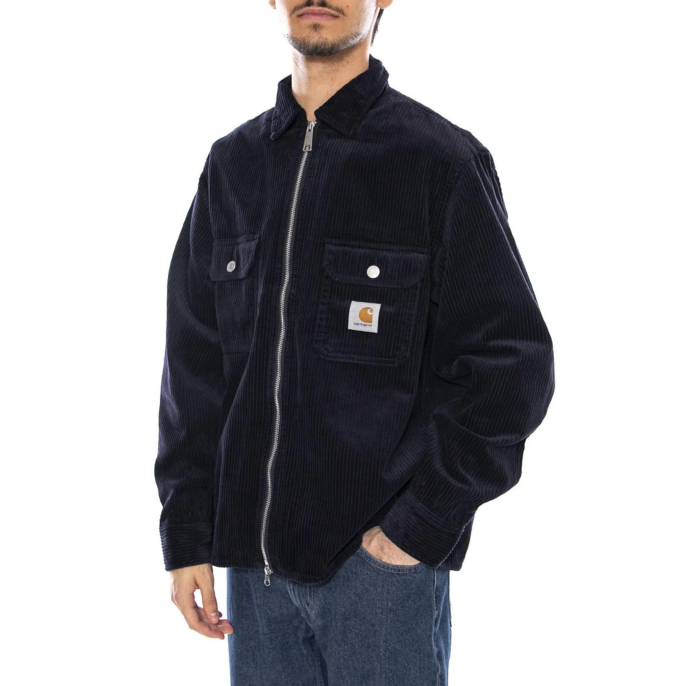 Reynold Shirt Jac Dark Navy - Giacca Uomo Blu Navy Uomo CARHARTT WIP