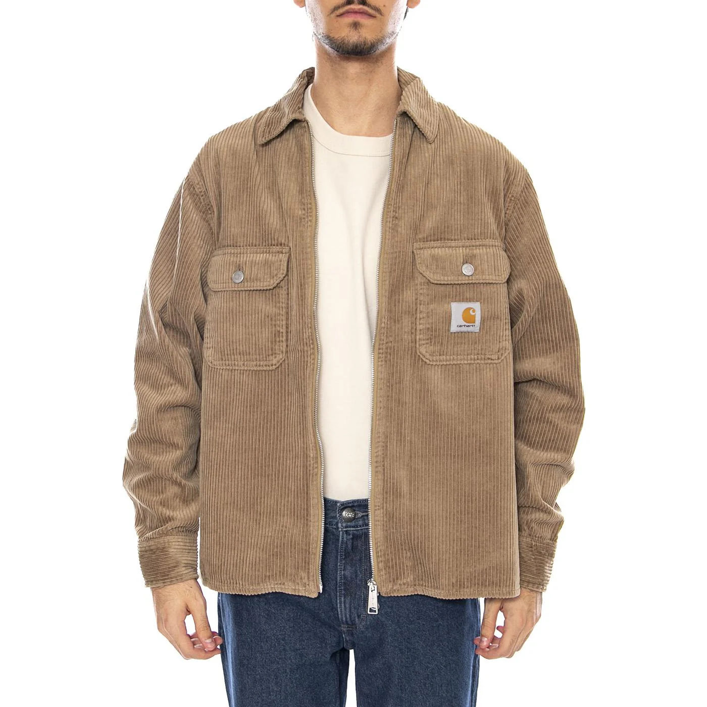Reynold Shirt Jac Leather - Giacca Uomo Marrone Uomo CARHARTT WIP - Image 2