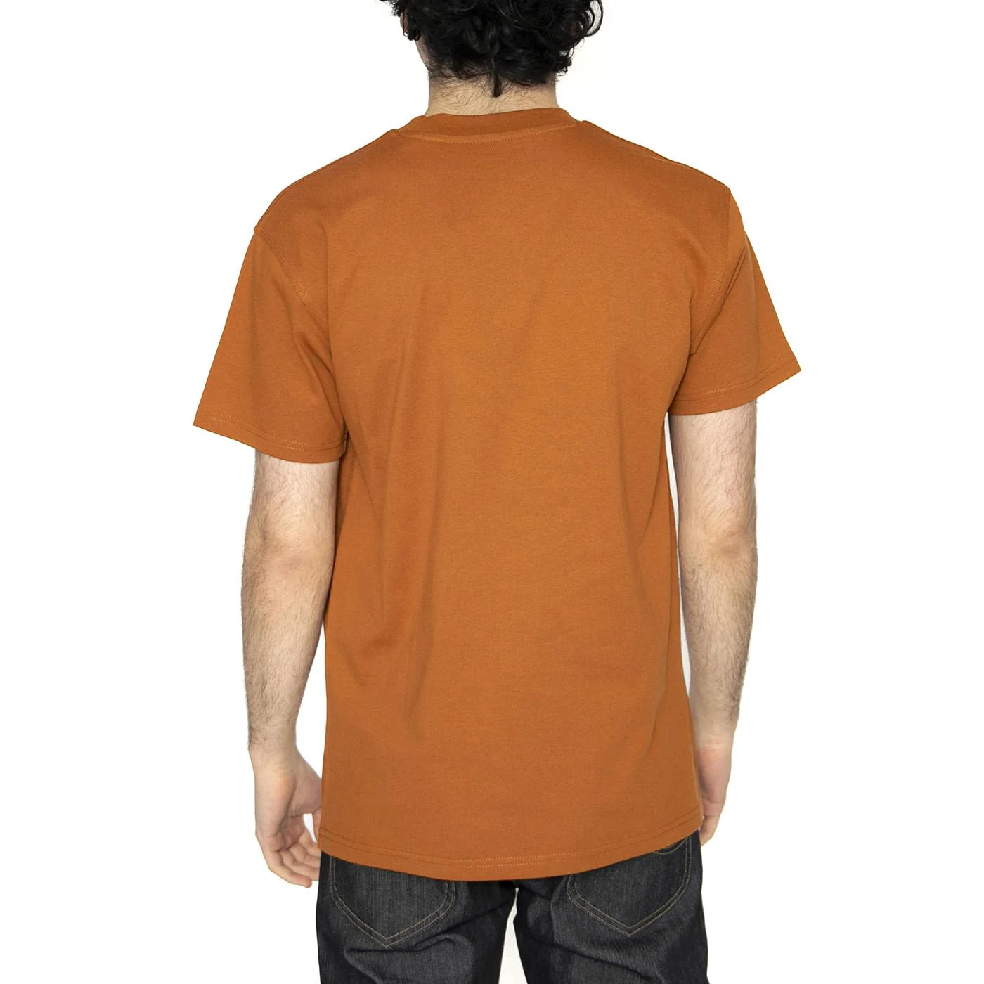 S/S American Script T-Shirt Sienna - Maglietta Girocollo Uomo Arancione Uomo CARHARTT WIP - Image 3