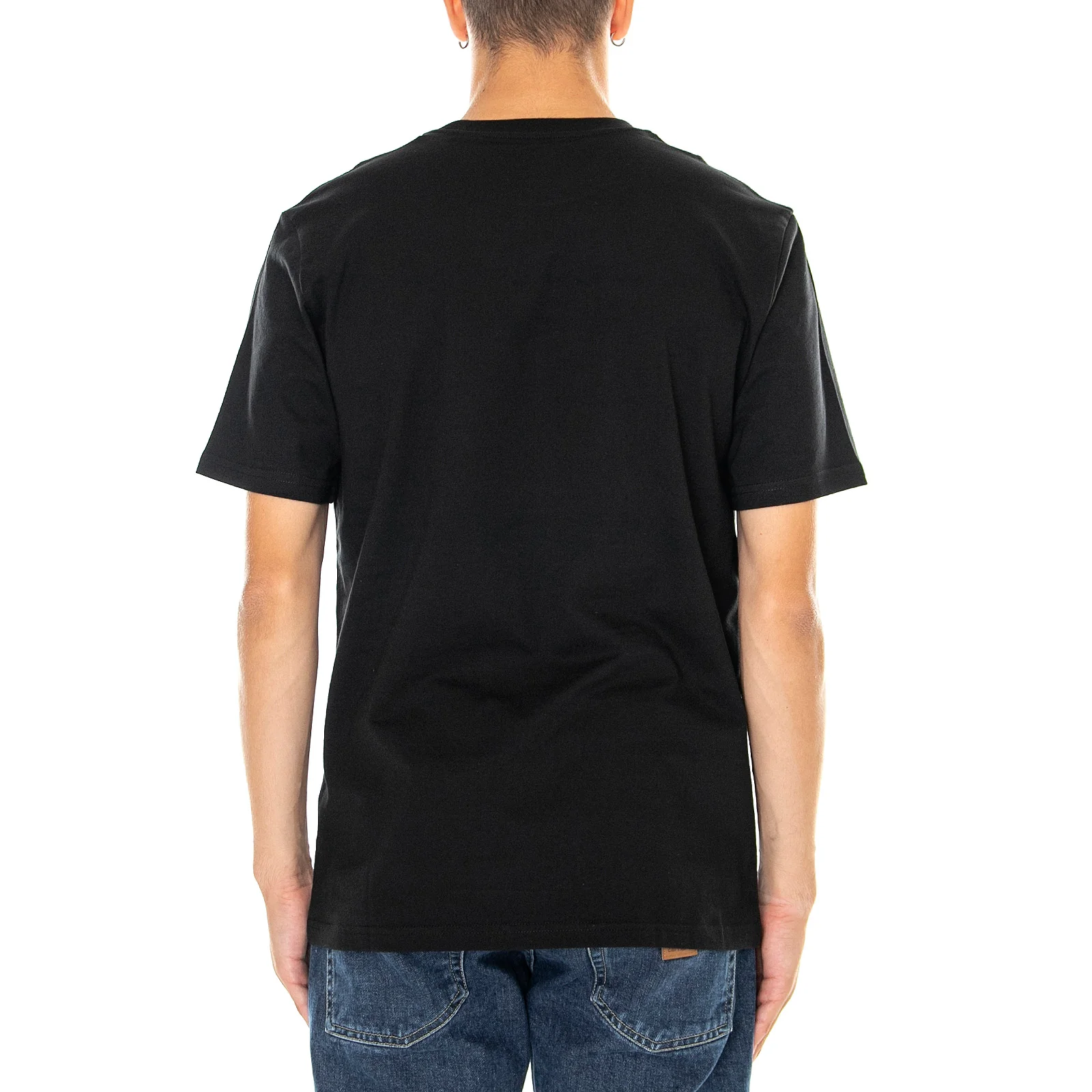 S/S BASE T-SHIRT BLACK / WHITE - Maglietta Girocollo Uomo Nera Uomo CARHARTT WIP - Image 3