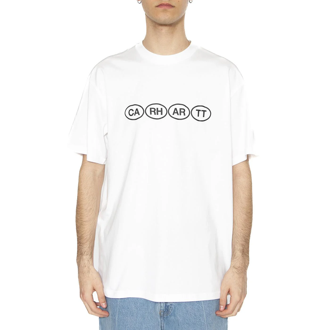 S/S Bumper T-Shirt White / Black - Maglietta Girocollo Uomo Bianca Uomo CARHARTT WIP - Image 2